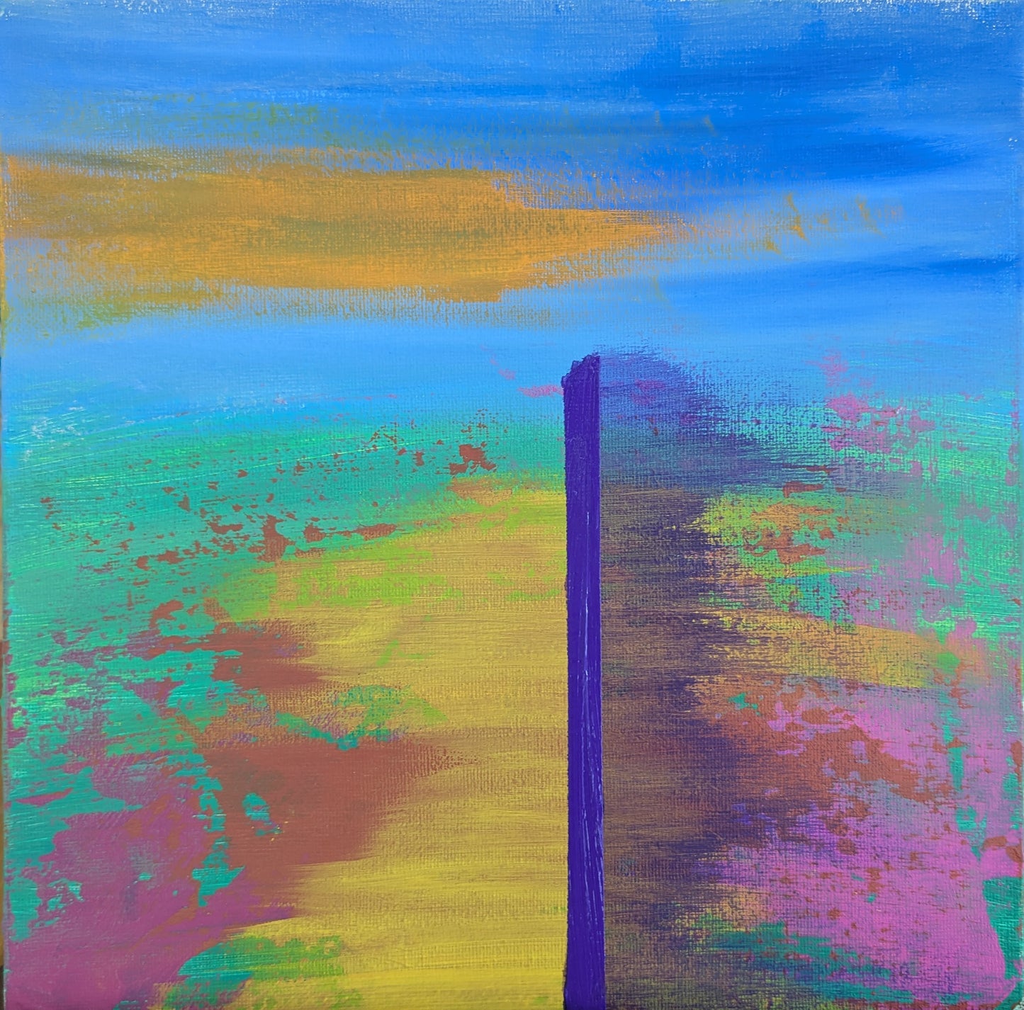 0213F - peinture acrylique originale 25x25cm (2025)