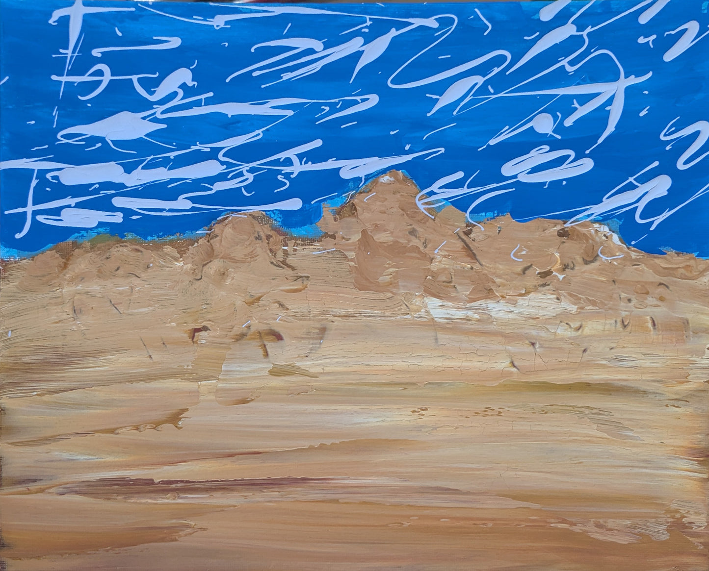 Le grand désert - peinture acrylique originale 30x24cm (2025)