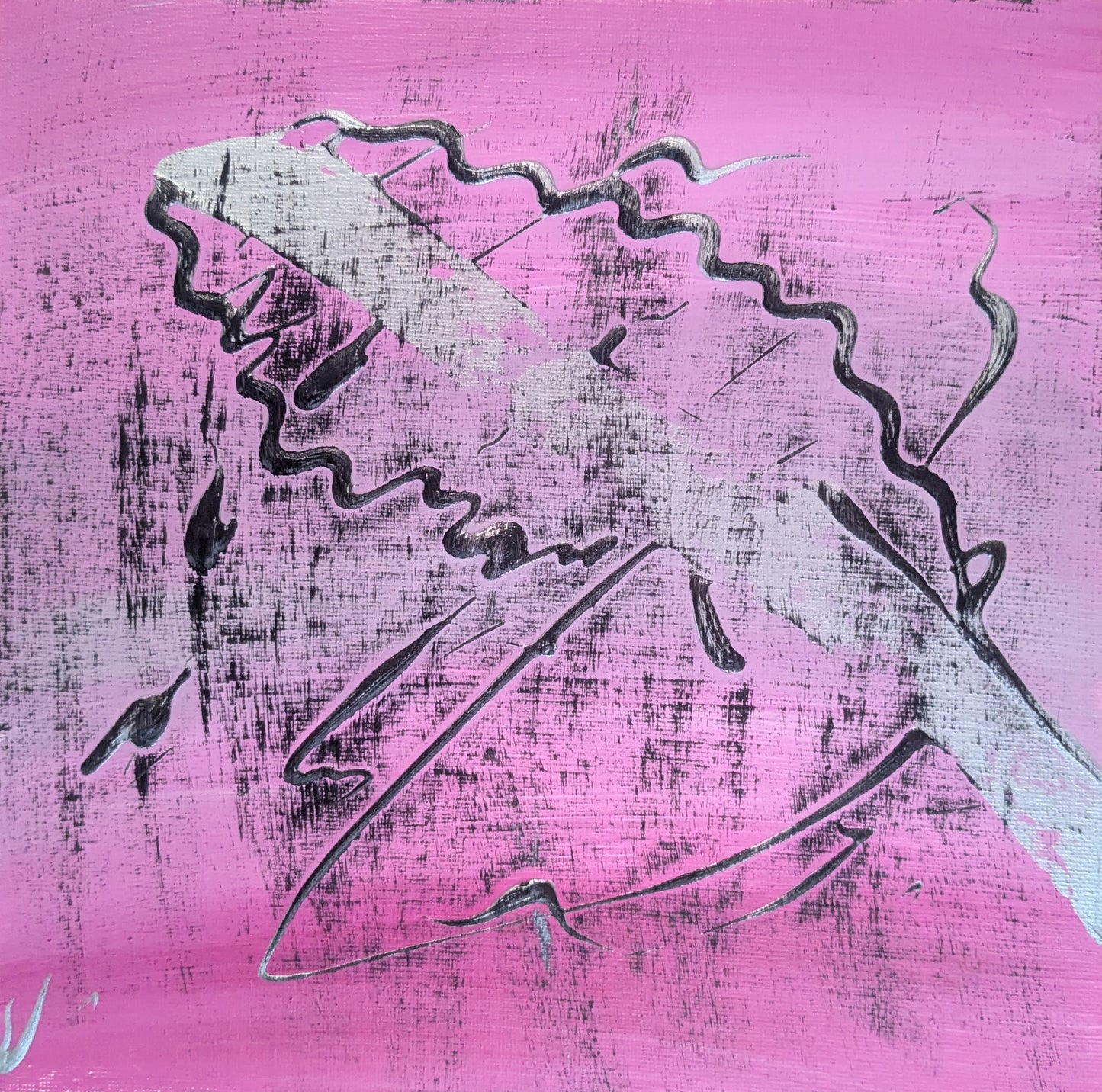 0223C - peinture acrylique originale 25x25cm (2025)