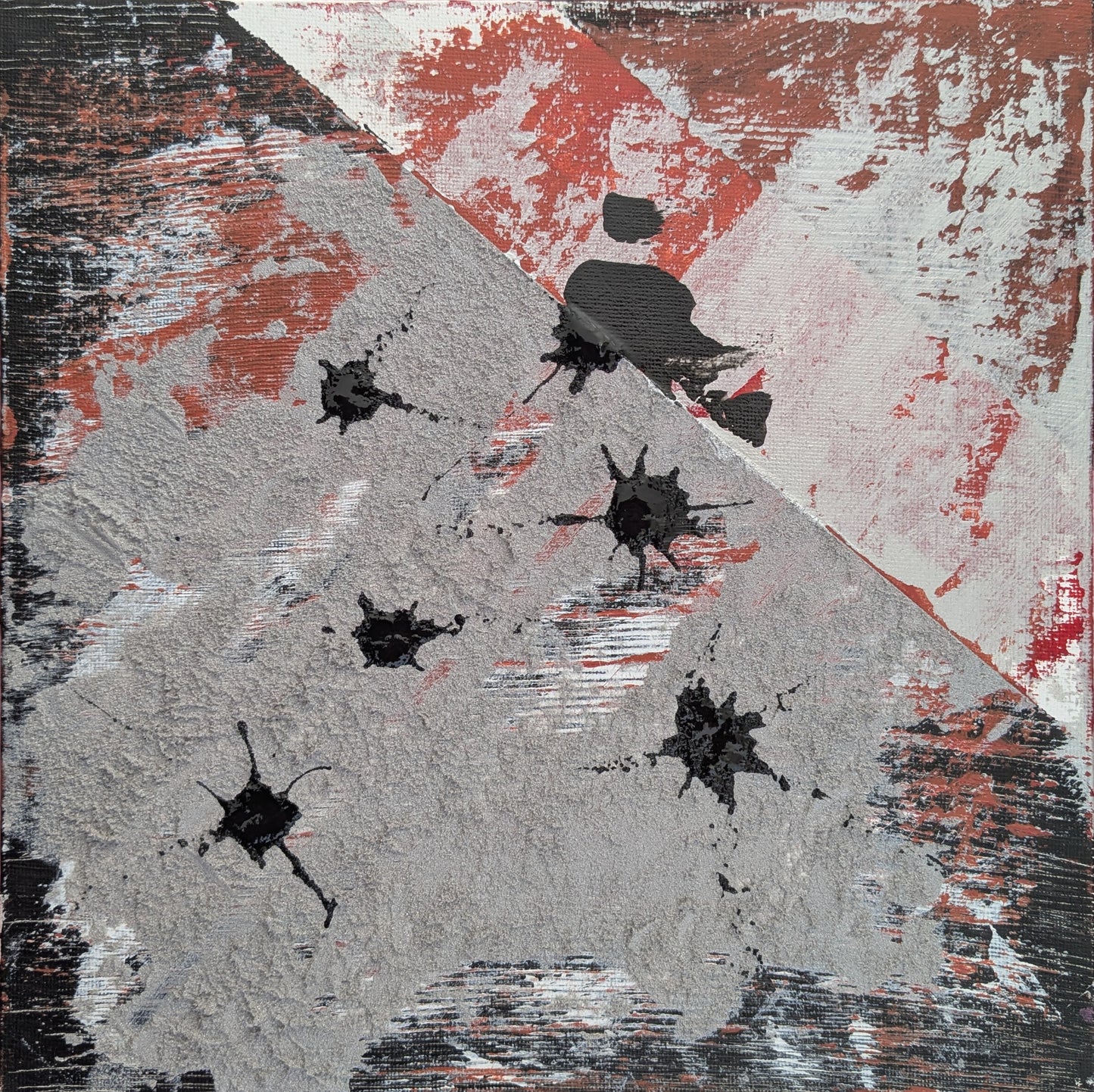 Les tâches - peinture acrylique originale 25x25cm (2025)