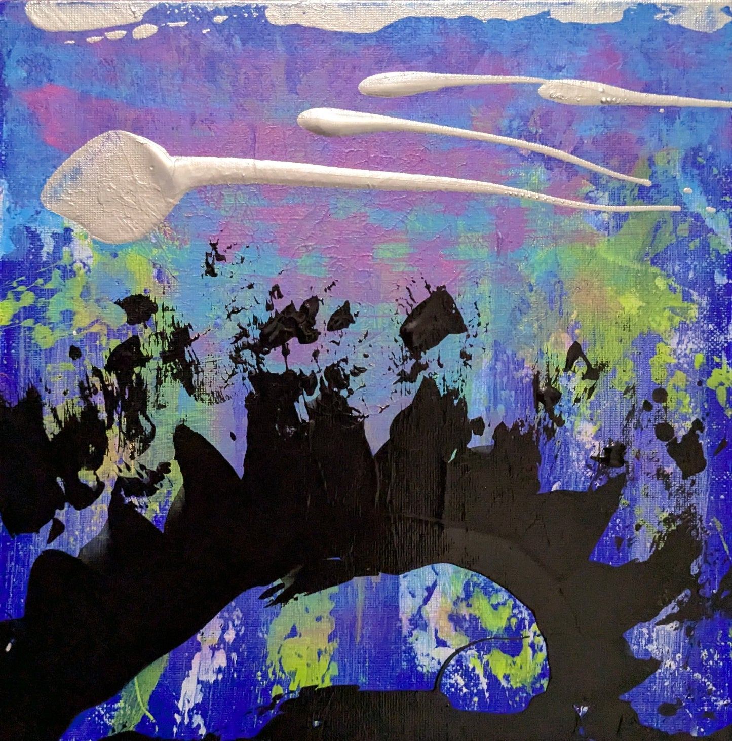 0310B - peinture acrylique originale 25x25cm (2025)