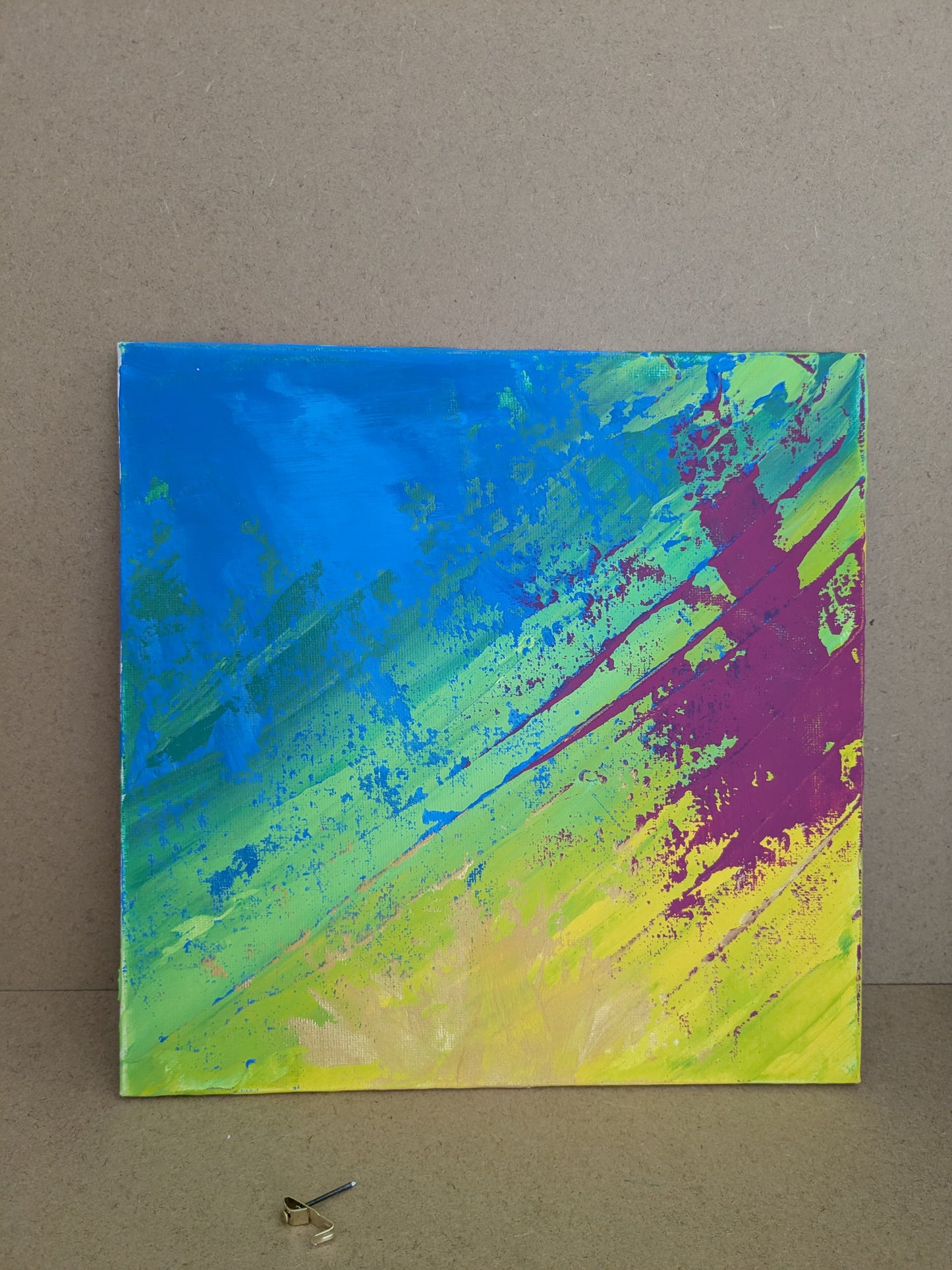 0209B - peinture acrylique originale 25x25cm (2025)