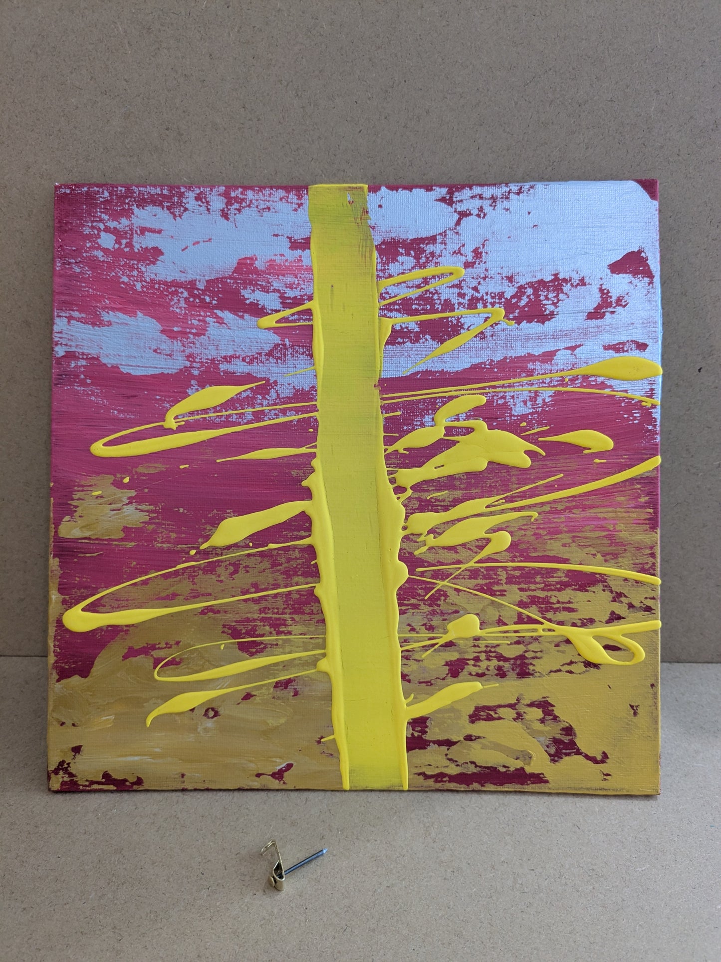 La ligne de lumière - peinture acrylique originale 25x25cm (2025)