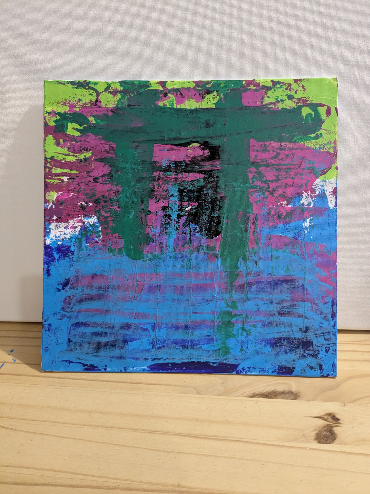 0305E - peinture acrylique originale 25x25cm (2025)