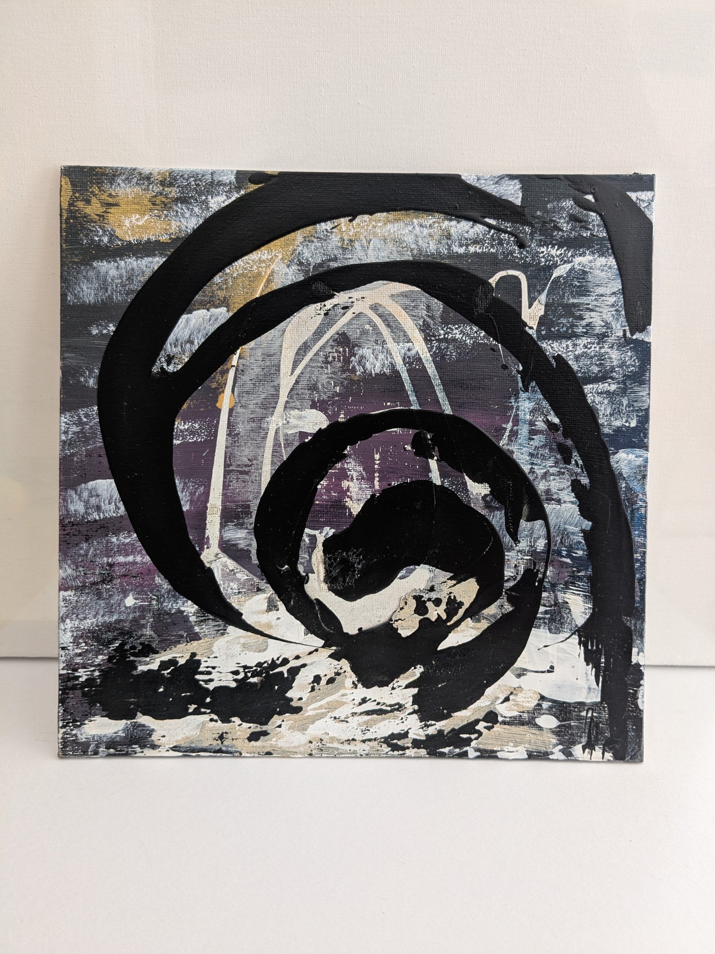 Le tourbillon - peinture acrylique originale 25x25cm (2025)