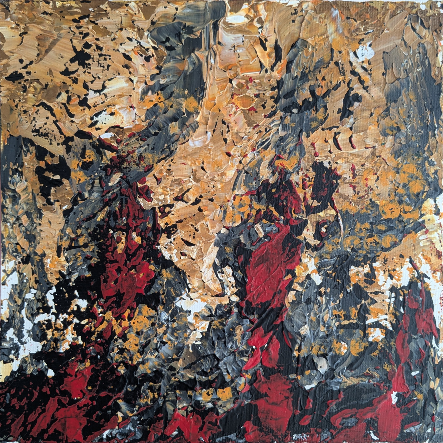 Sans titre 0706D - peinture acrylique originale 25x25cm (2025)