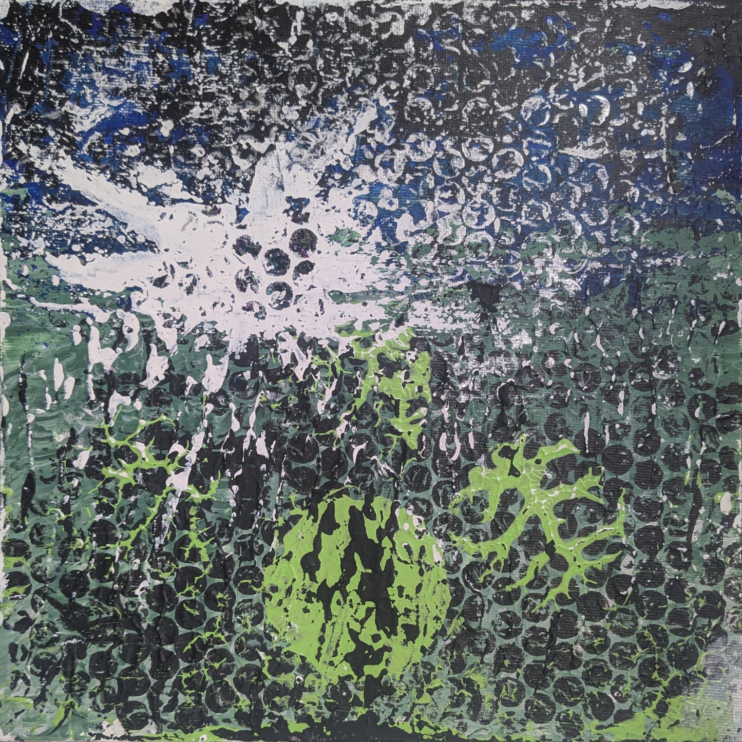 Sans titre 0621B - peinture acrylique originale 25x25cm (2025)