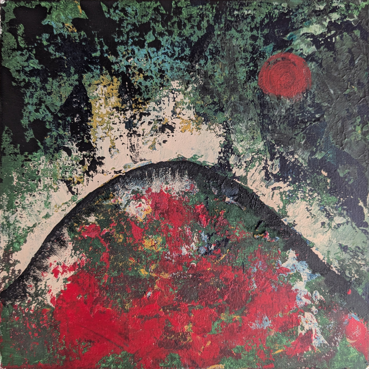 Sans titre 0706B - peinture acrylique originale 25x25cm (2025)