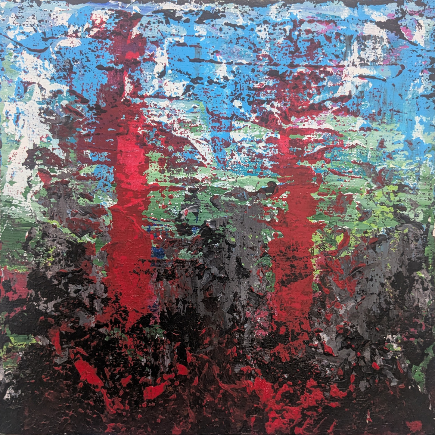 Sans titre 0625B - peinture acrylique originale 25x25cm (2025)