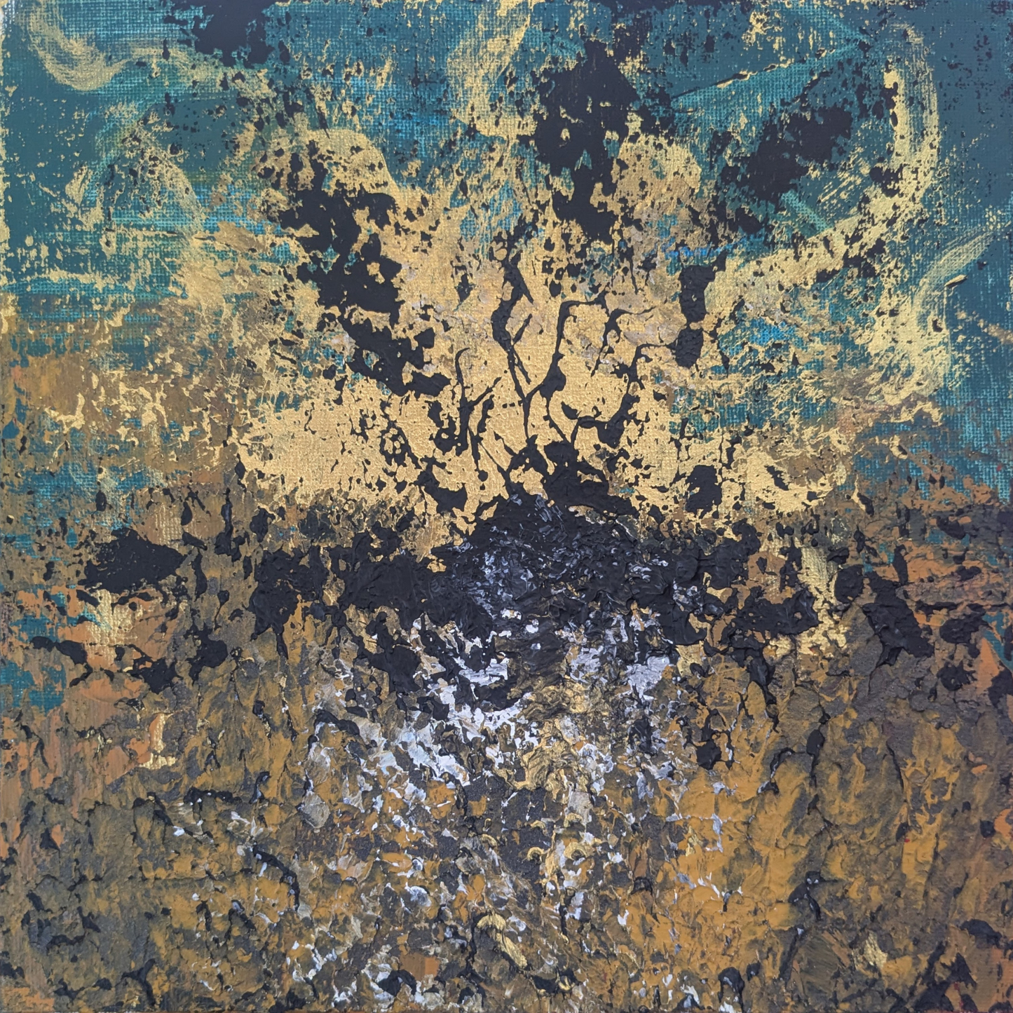 Sans titre 0728A - peinture acrylique originale 25x25cm (2025)