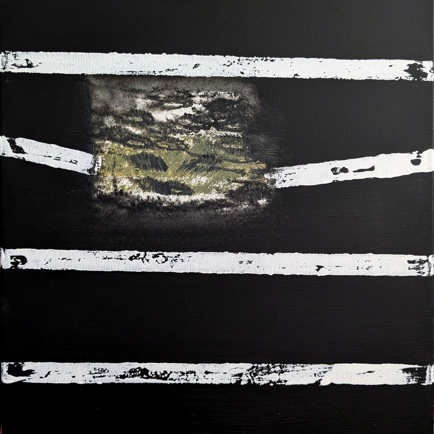 Entre les lignes - peinture acrylique originale 40x50cm (2025)