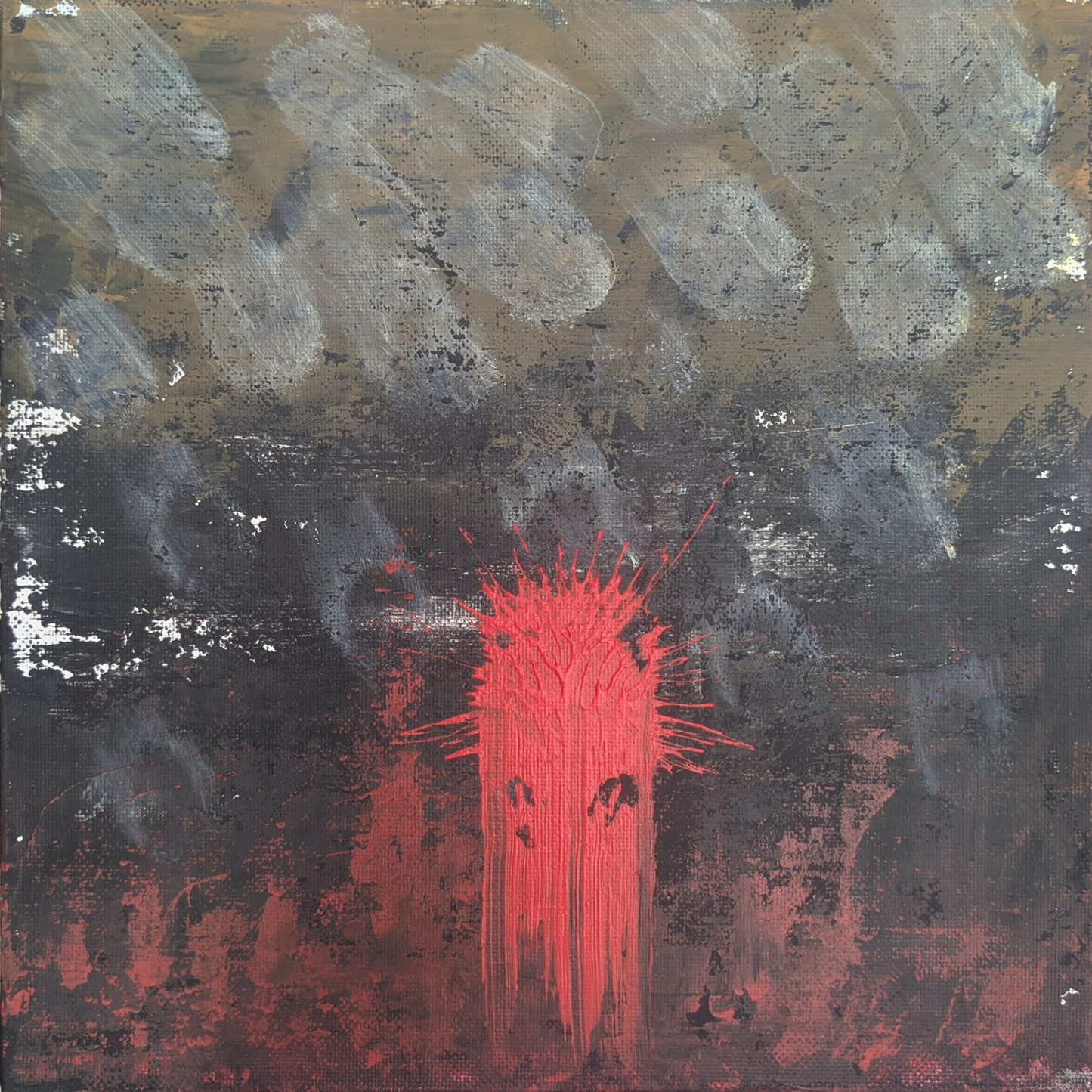 Sans titre 0609A - peinture acrylique originale 25x25cm (2025)