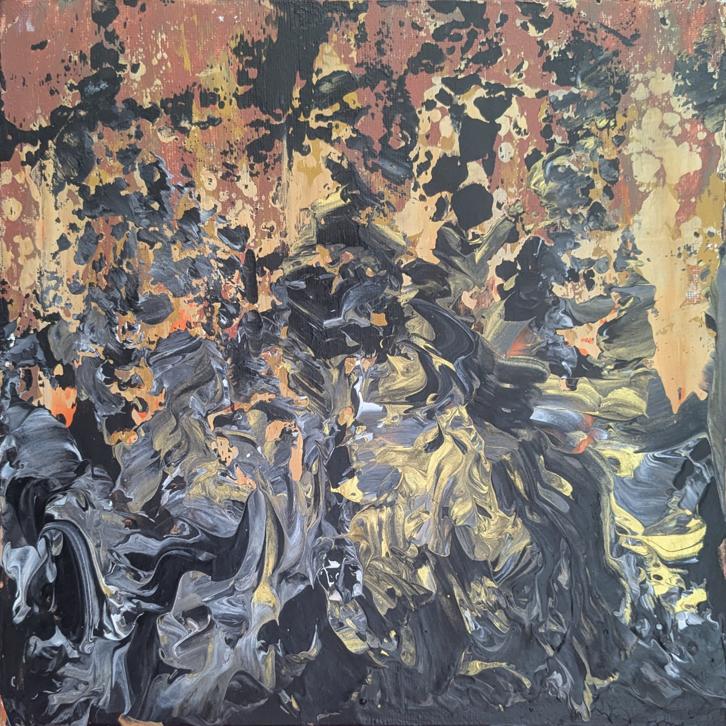 Sans titre 0529C - peinture acrylique originale 25x25cm (2025)