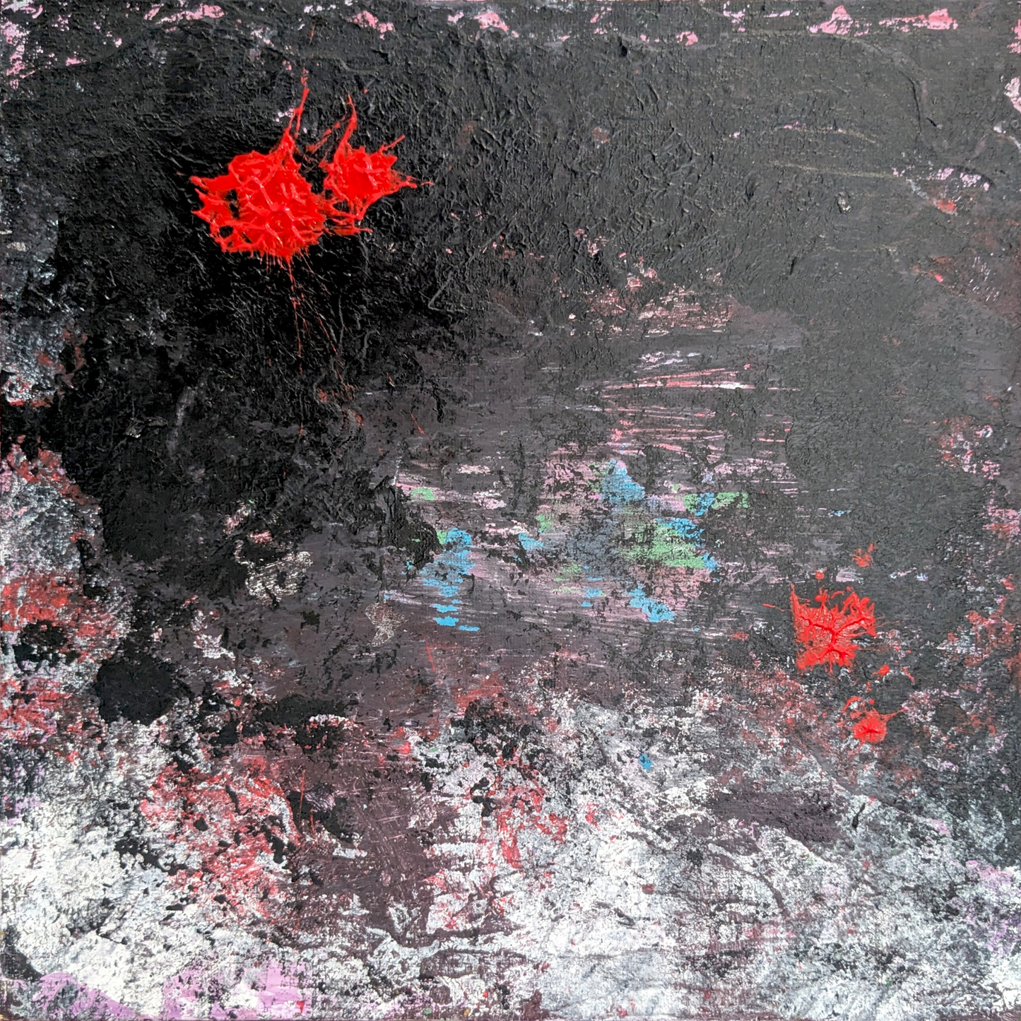 Sans titre 0602C - peinture acrylique originale 25x25cm (2025)