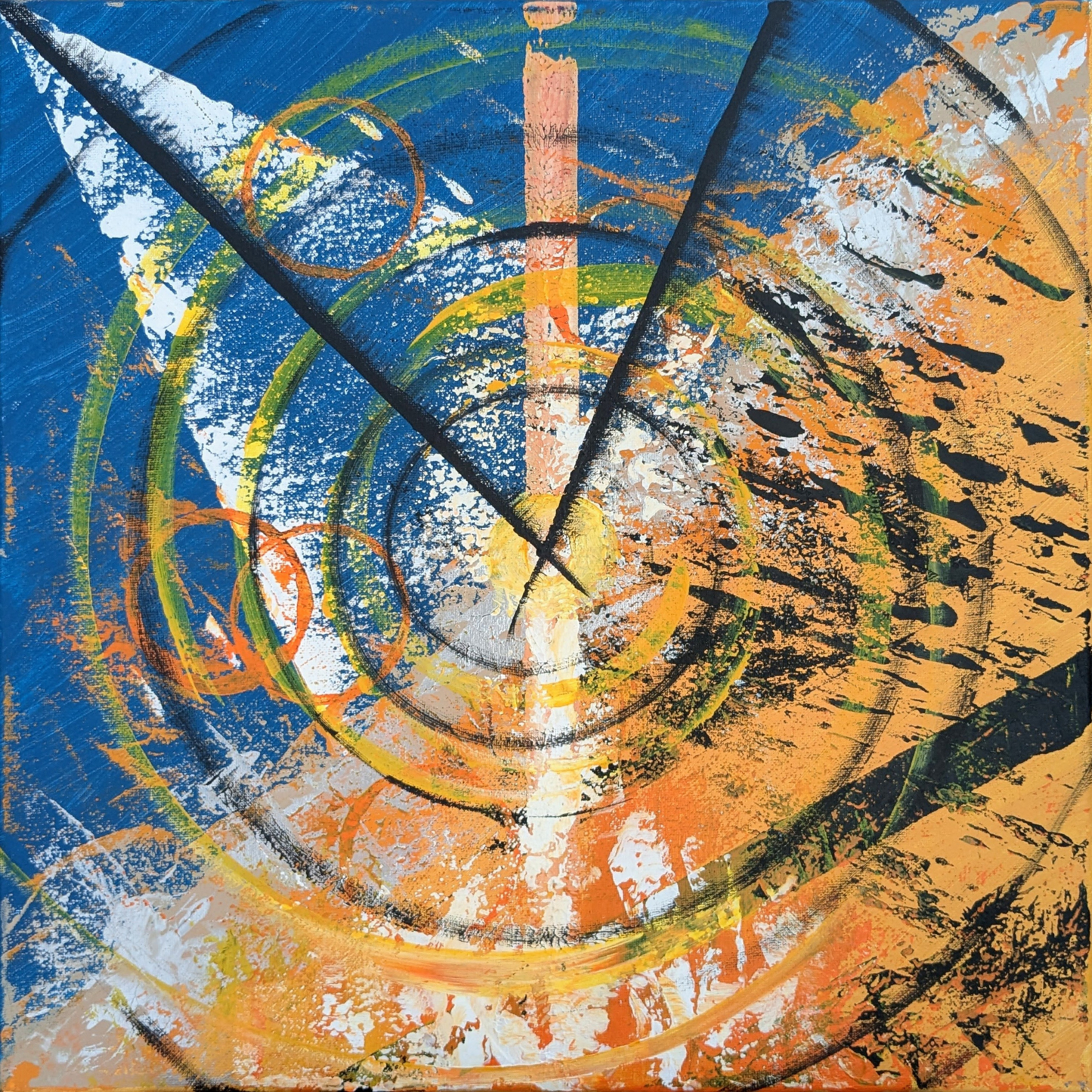 Sans titre 0712A - peinture acrylique originale 40x40cm (2025)