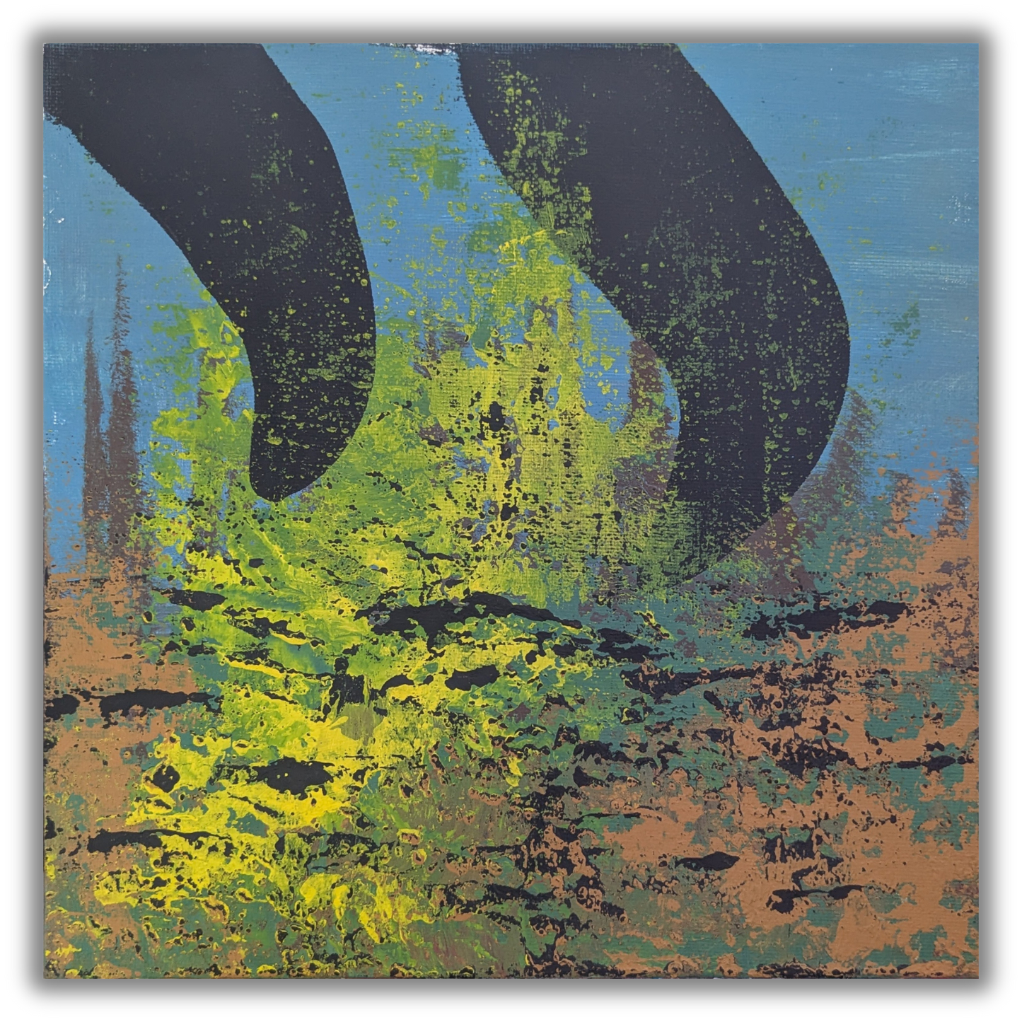 Sans titre 0728B - peinture acrylique originale 25x25cm (2025)