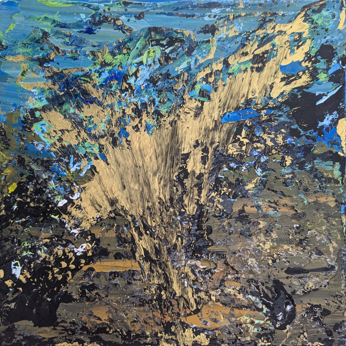 Sans titre 0602A - peinture acrylique originale 25x25cm (2025)