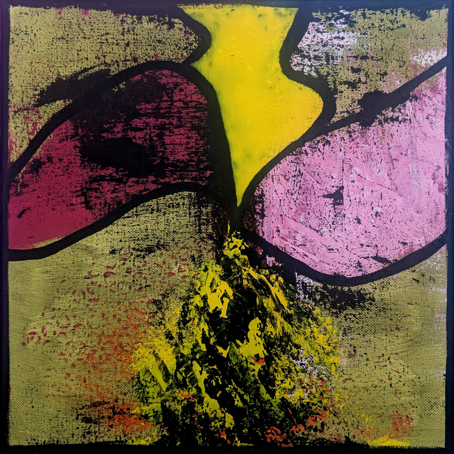 Sans titre 0703F - peinture acrylique originale 30x30cm (2025)