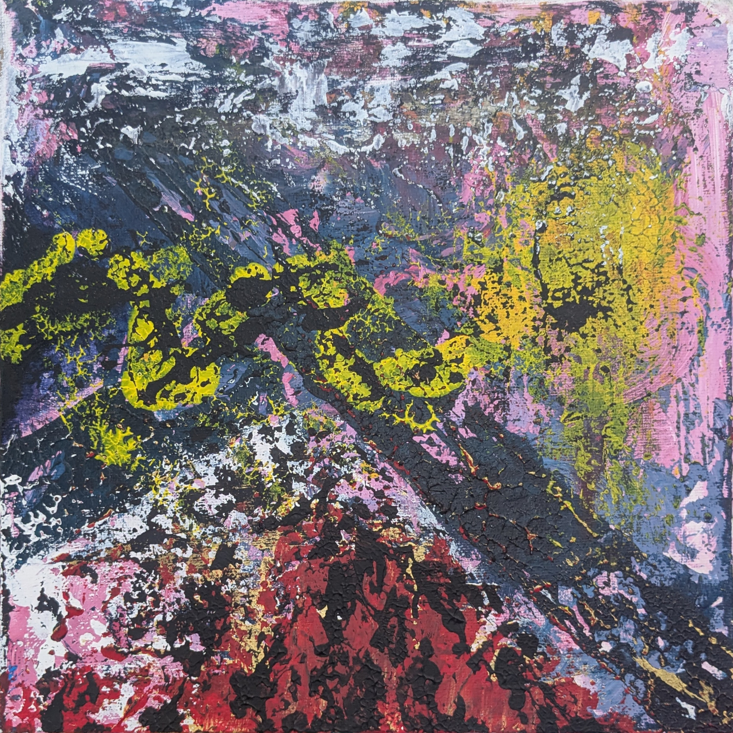 Sans titre 0728C - peinture acrylique originale 25x25cm (2025)