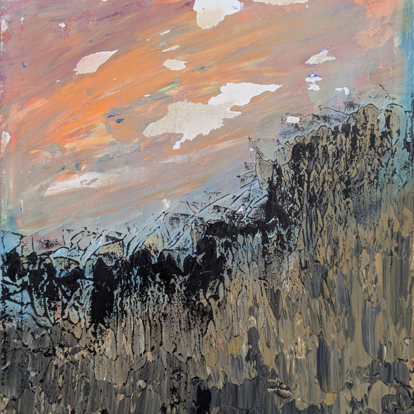 Le fantôme du blé - peinture acrylique originale 40x50cm (2025)