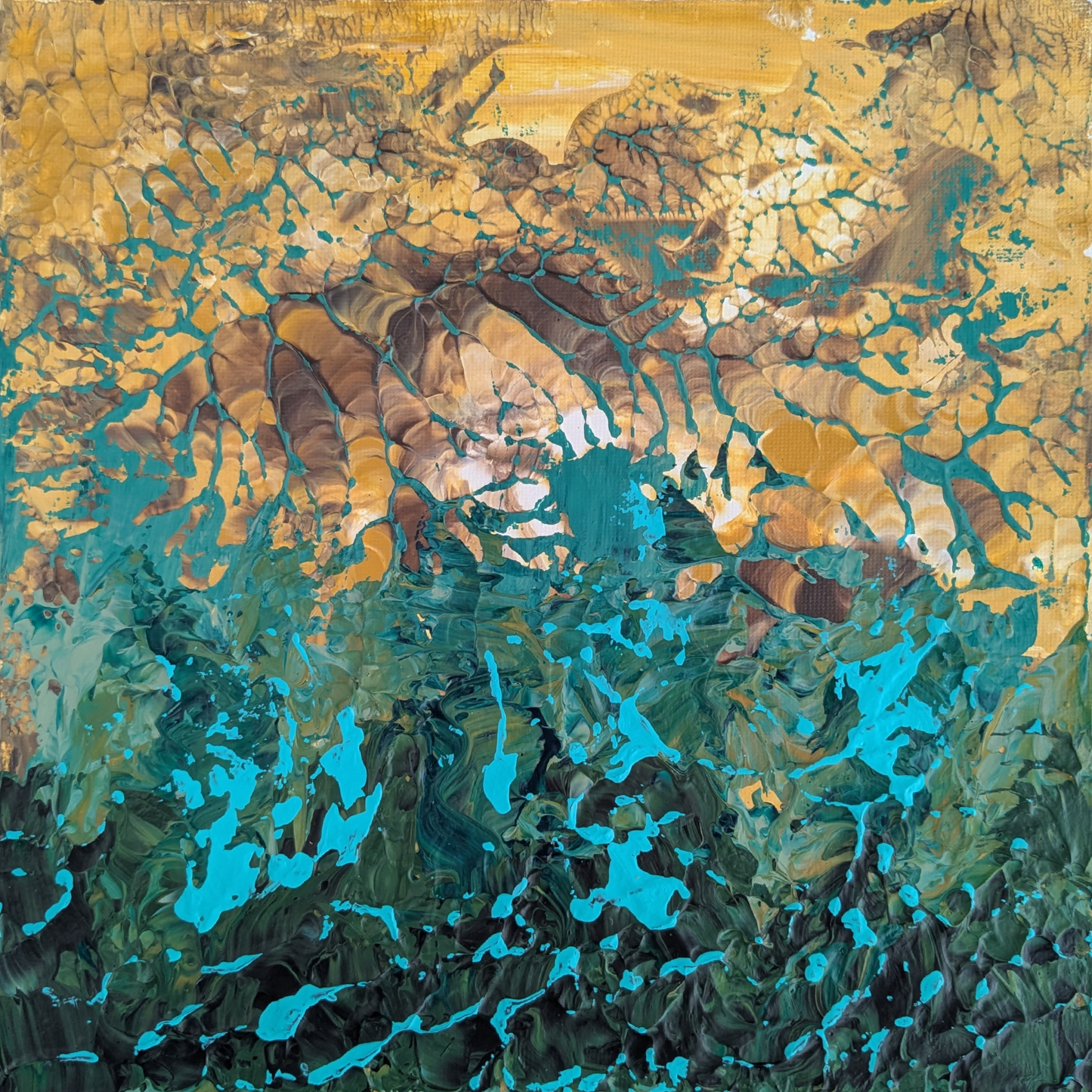 Sans titre 0706A - peinture acrylique originale 25x25cm (2025)