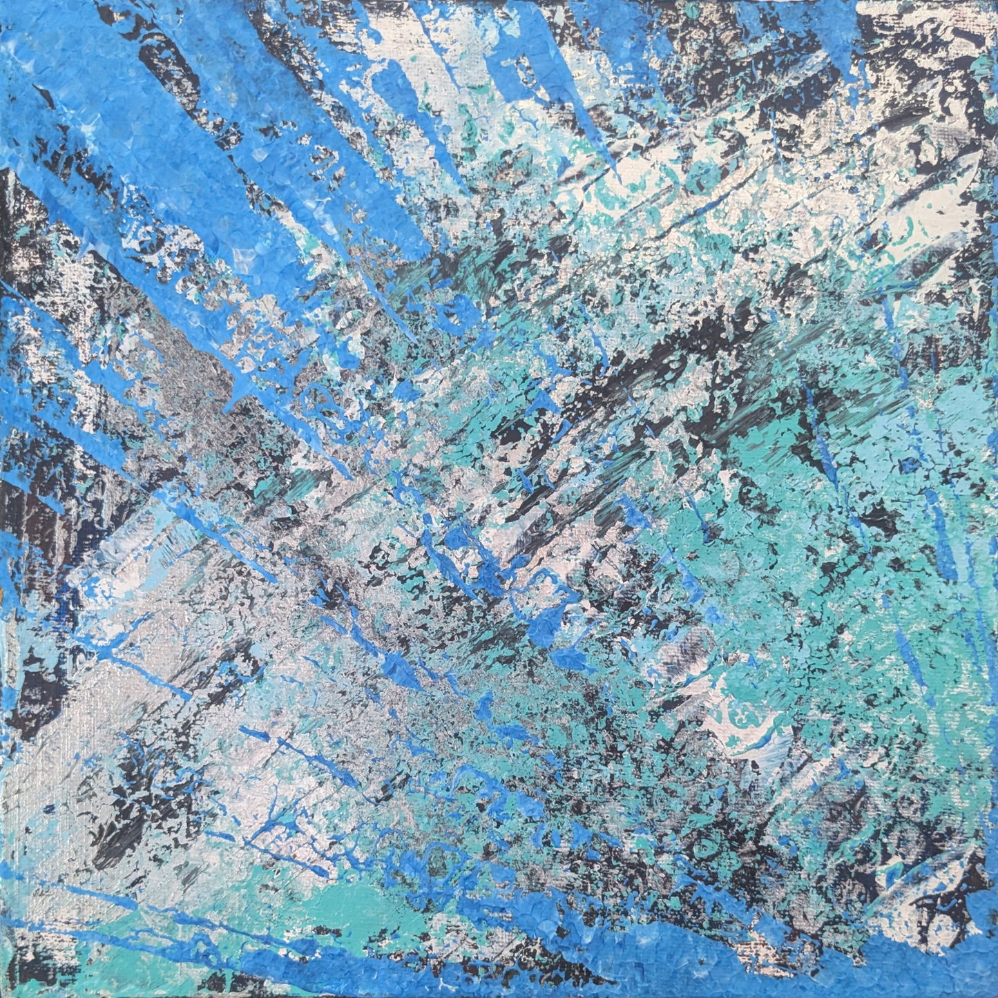 Sans titre 0728D - peinture acrylique originale 25x25cm (2025)