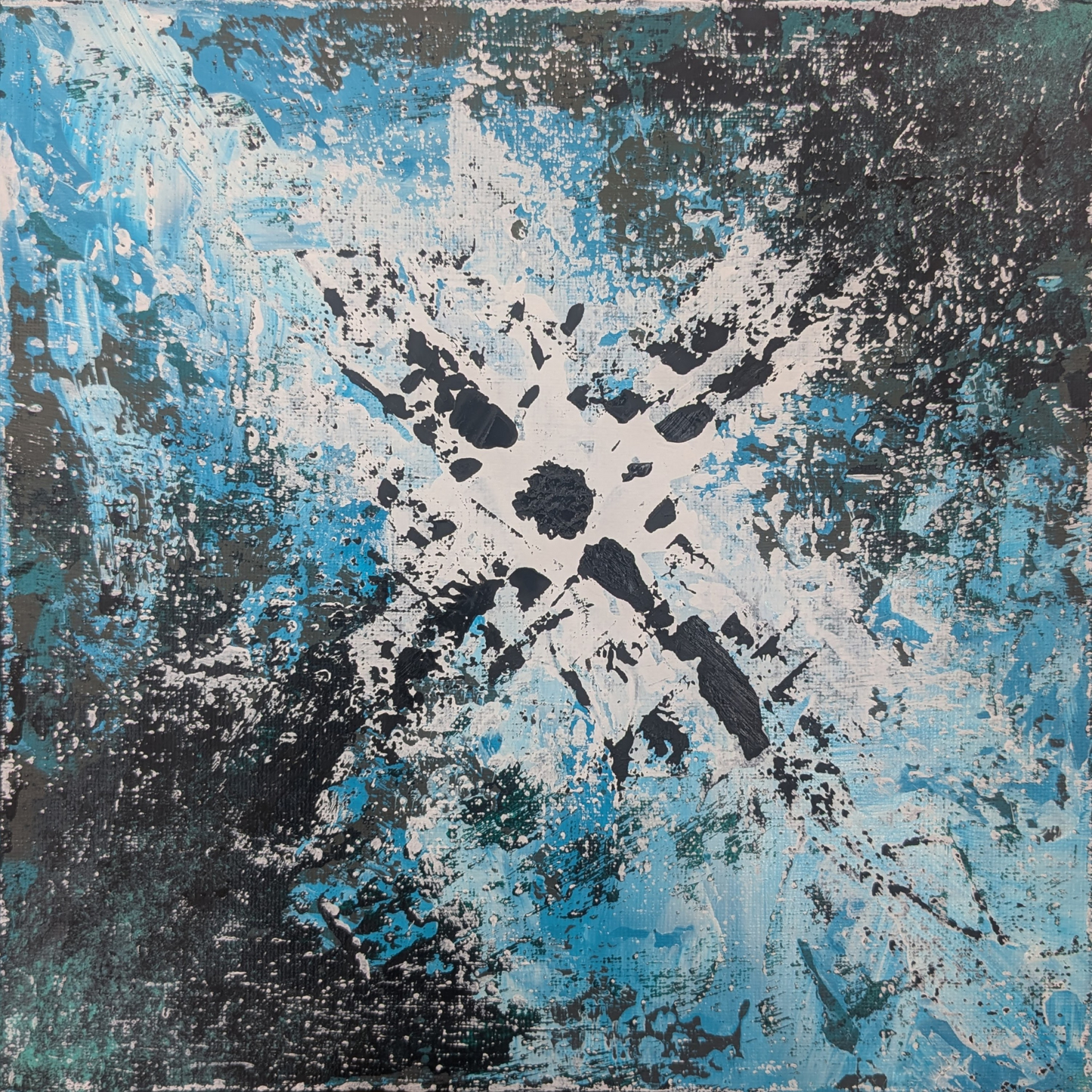 Croisement - peinture acrylique originale 25x25cm (2025)