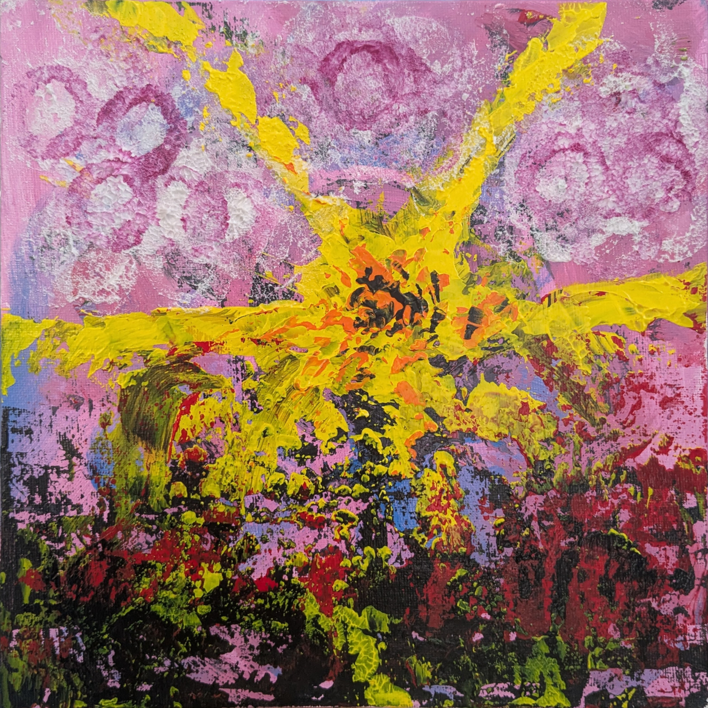 Sans titre 0718B - peinture acrylique originale 25x25cm (2025)