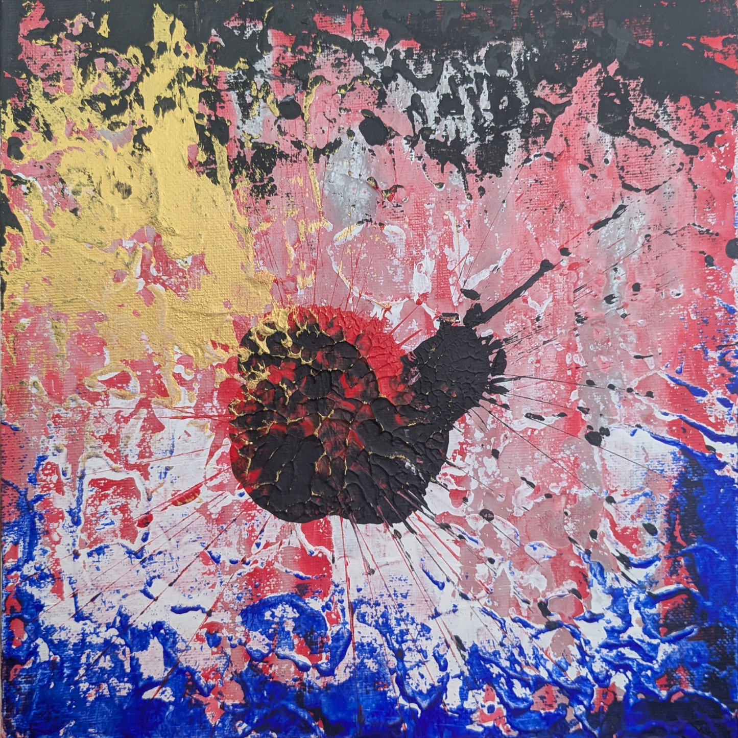 Sans titre 0615A - peinture acrylique originale 25x25cm (2025)