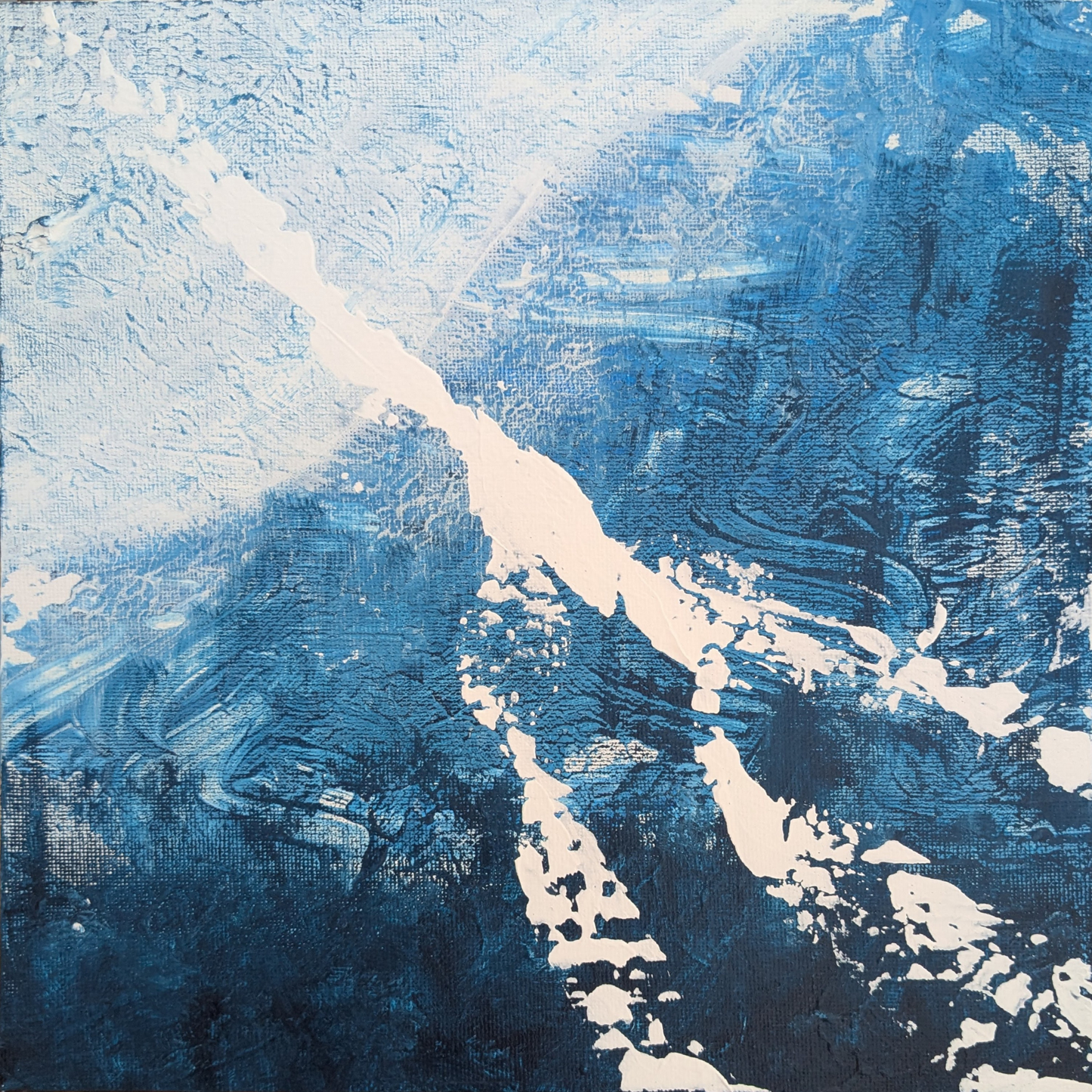 Sans titre 0712D - peinture acrylique originale 25x25cm (2025)