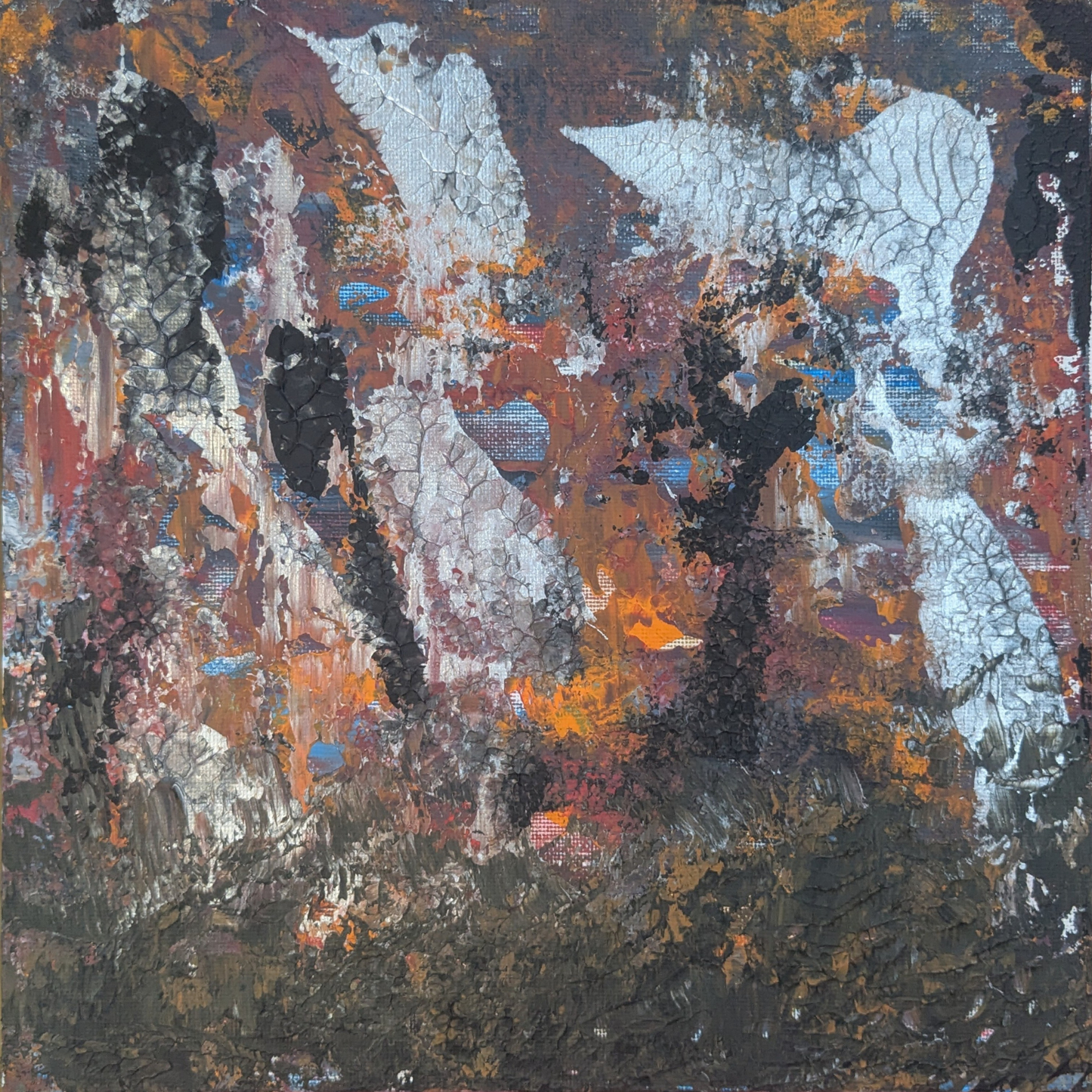 Sans titre 0603A - Diptyque peintures acryliques originales 25x25cm (2025)