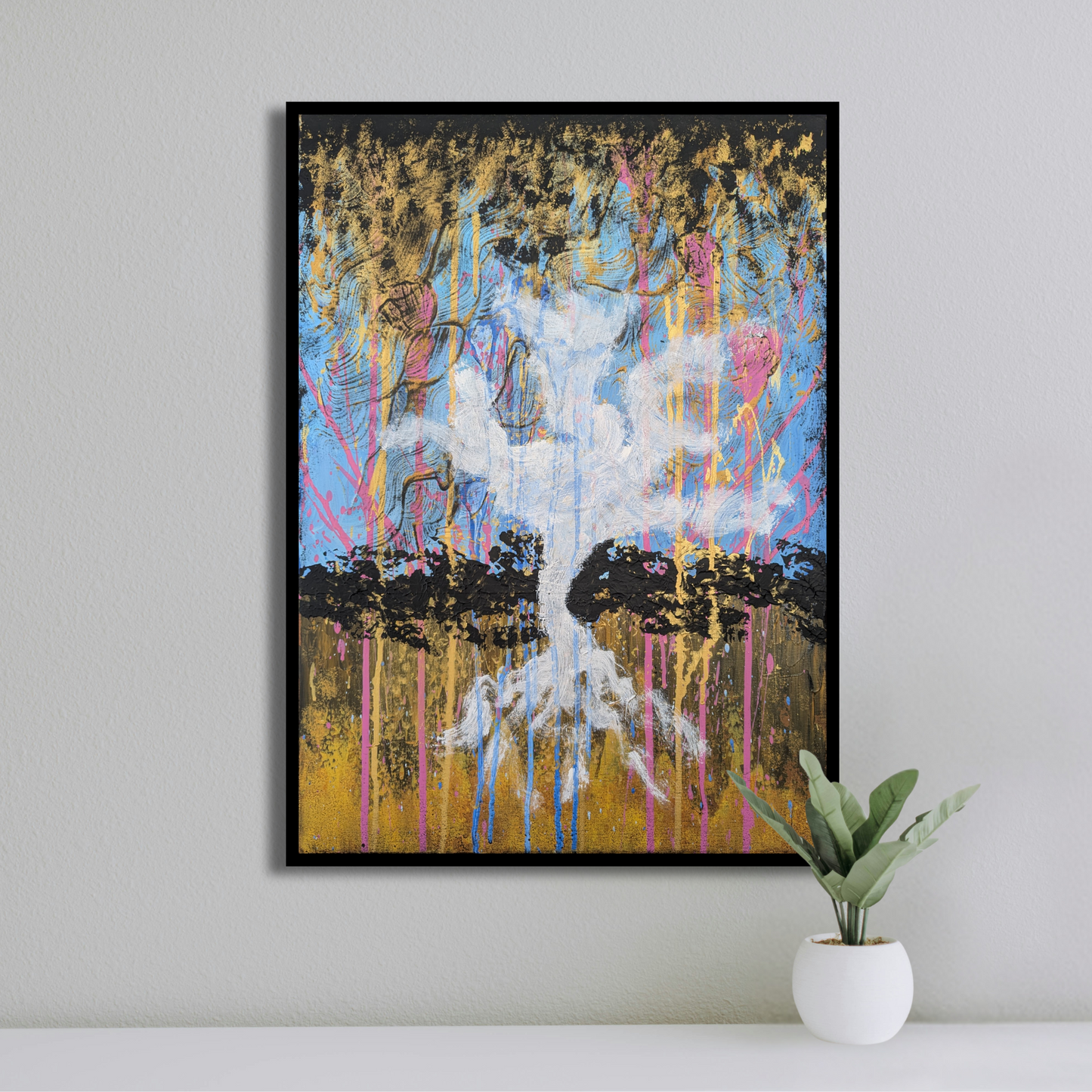 Le fantôme de l'arbre - peinture acrylique originale 50x70cm (2025)