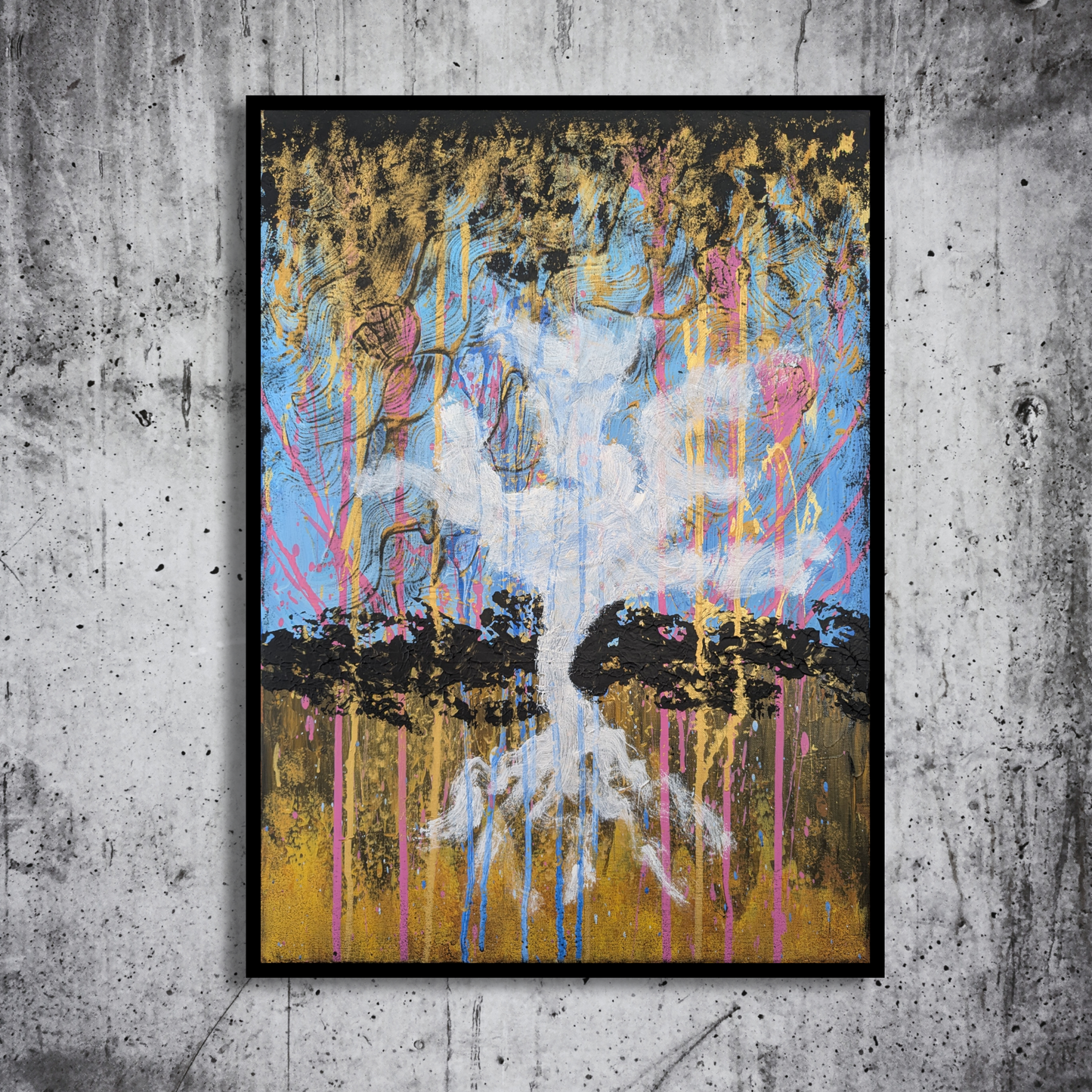 Le fantôme de l'arbre - peinture acrylique originale 50x70cm (2025)