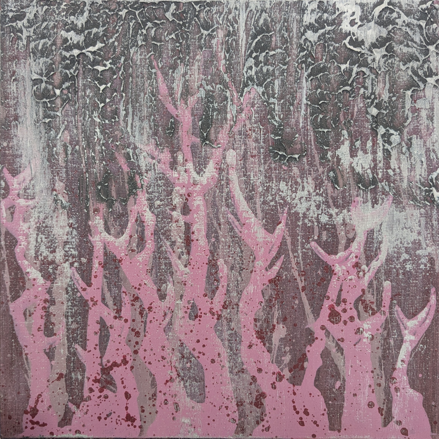 0408D - peinture acrylique originale 25x25cm (2025)