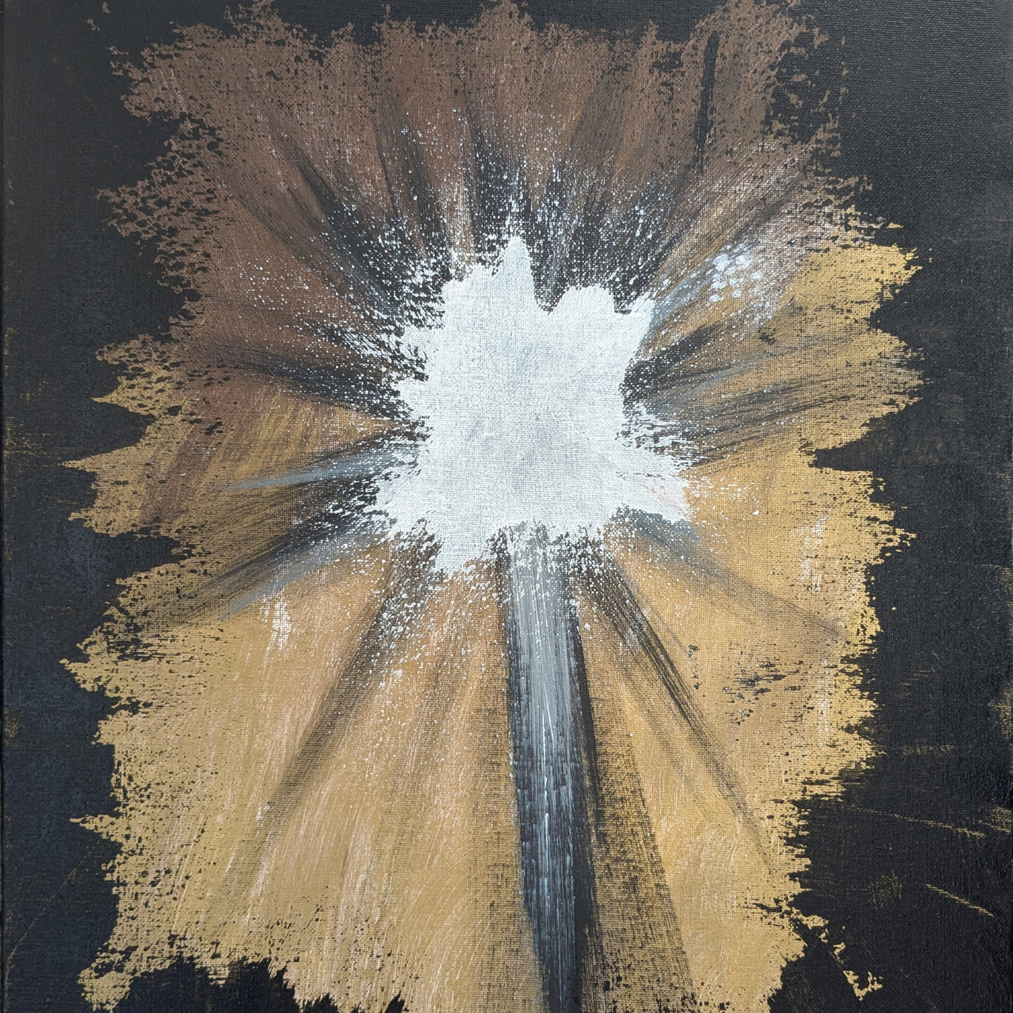 Eclat blanc au travers - peinture acrylique originale 40x50cm (2025)