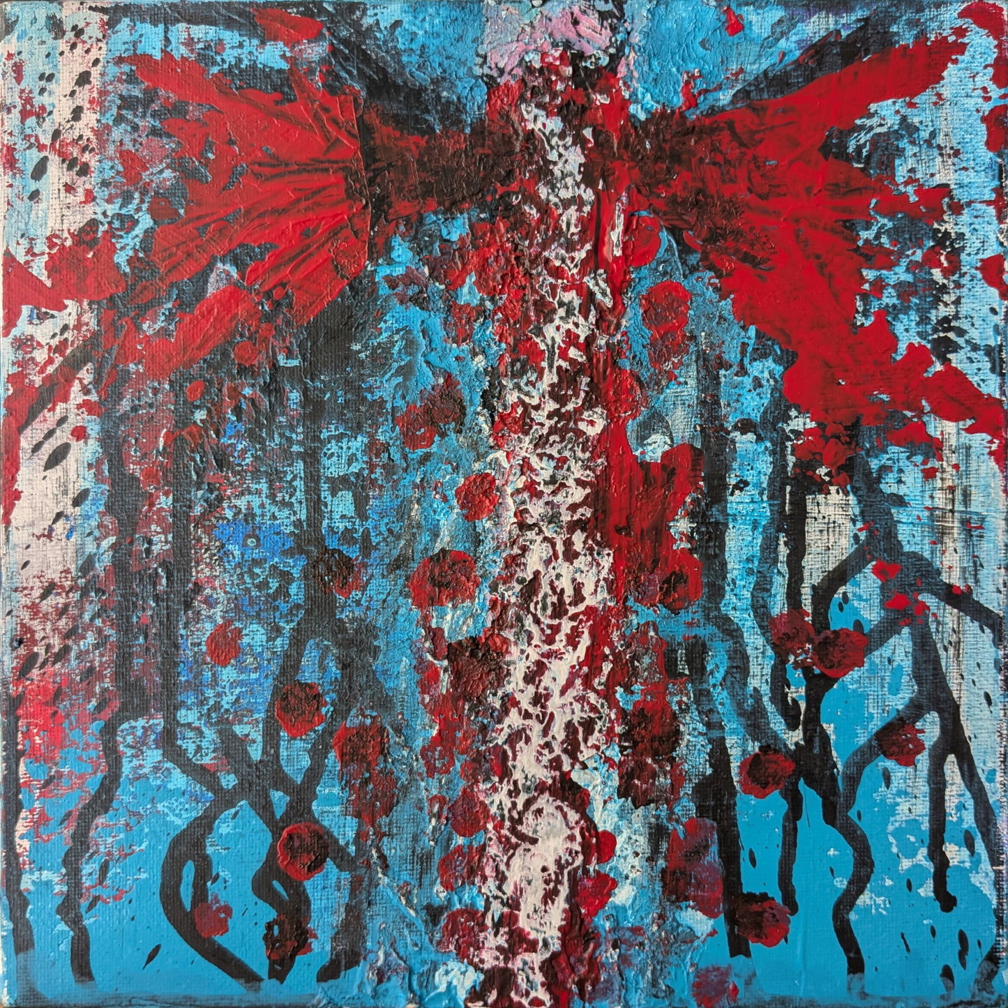 Libellule - peinture acrylique originale 25x25cm (2025)