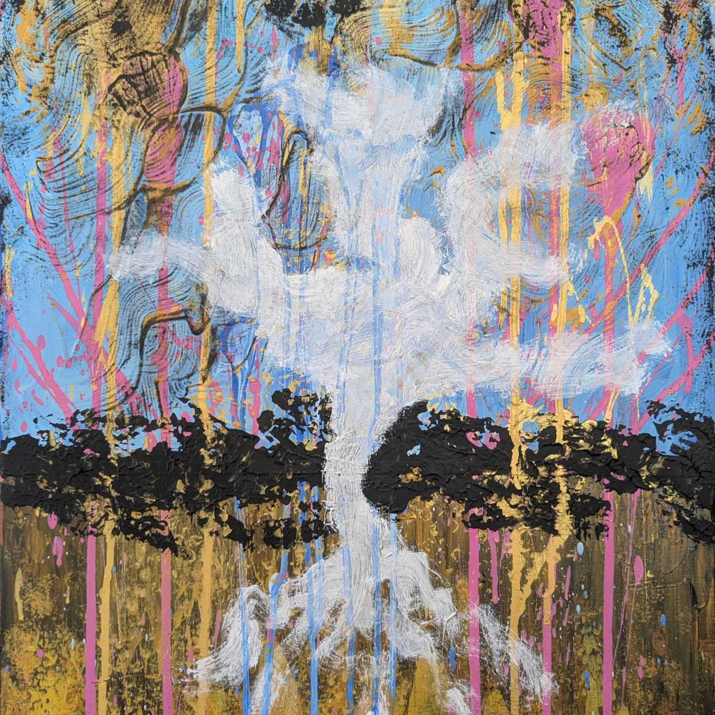 Le fantôme de l'arbre - peinture acrylique originale 50x70cm (2025)