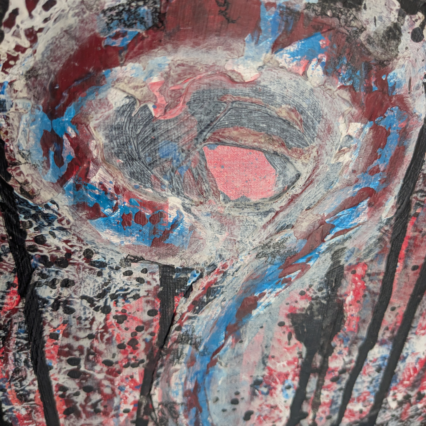 Piton en question - peinture acrylique originale 25x25cm (2025)
