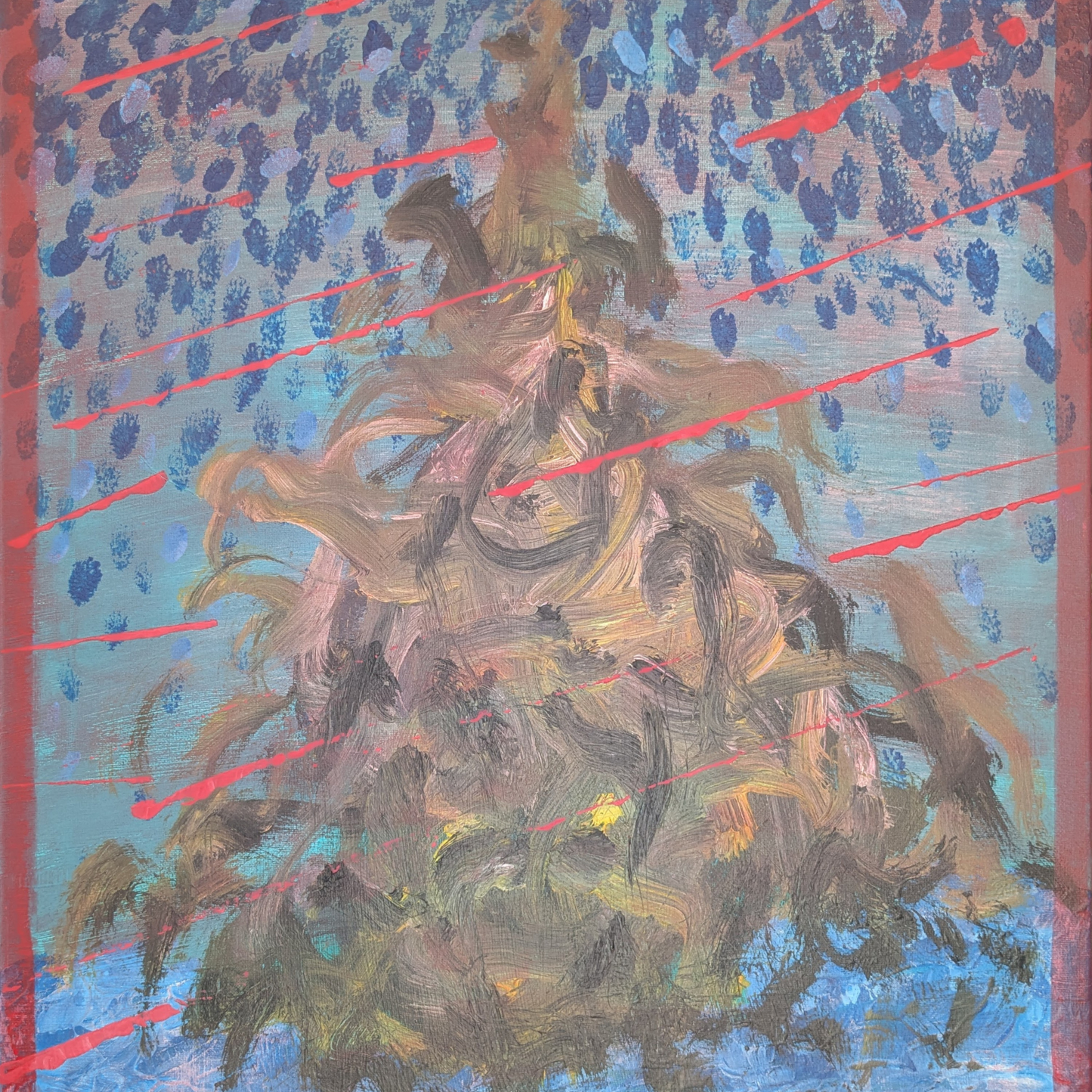 La première graine - peinture acrylique originale 50x70cm (2025)