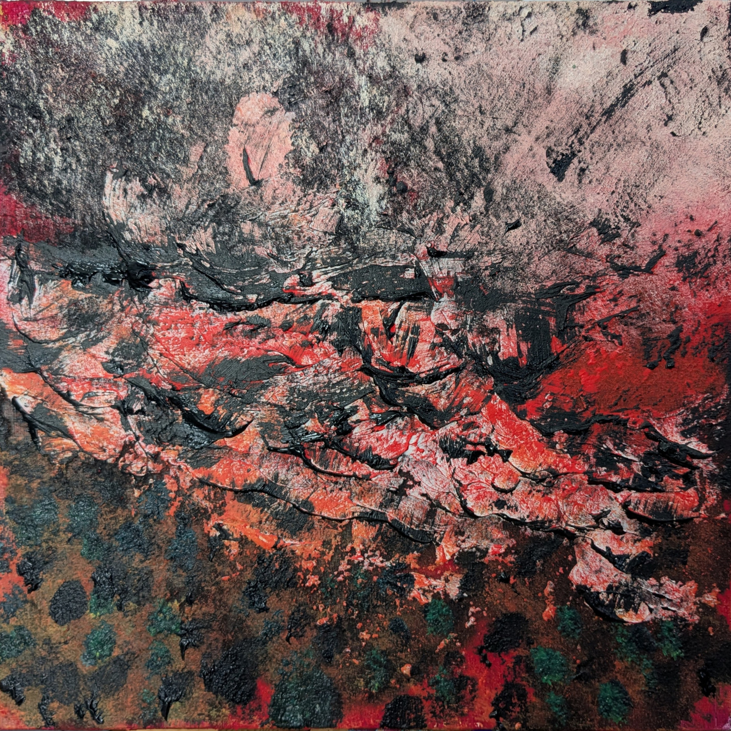 Tempête - peinture acrylique originale 25x25cm (2025)