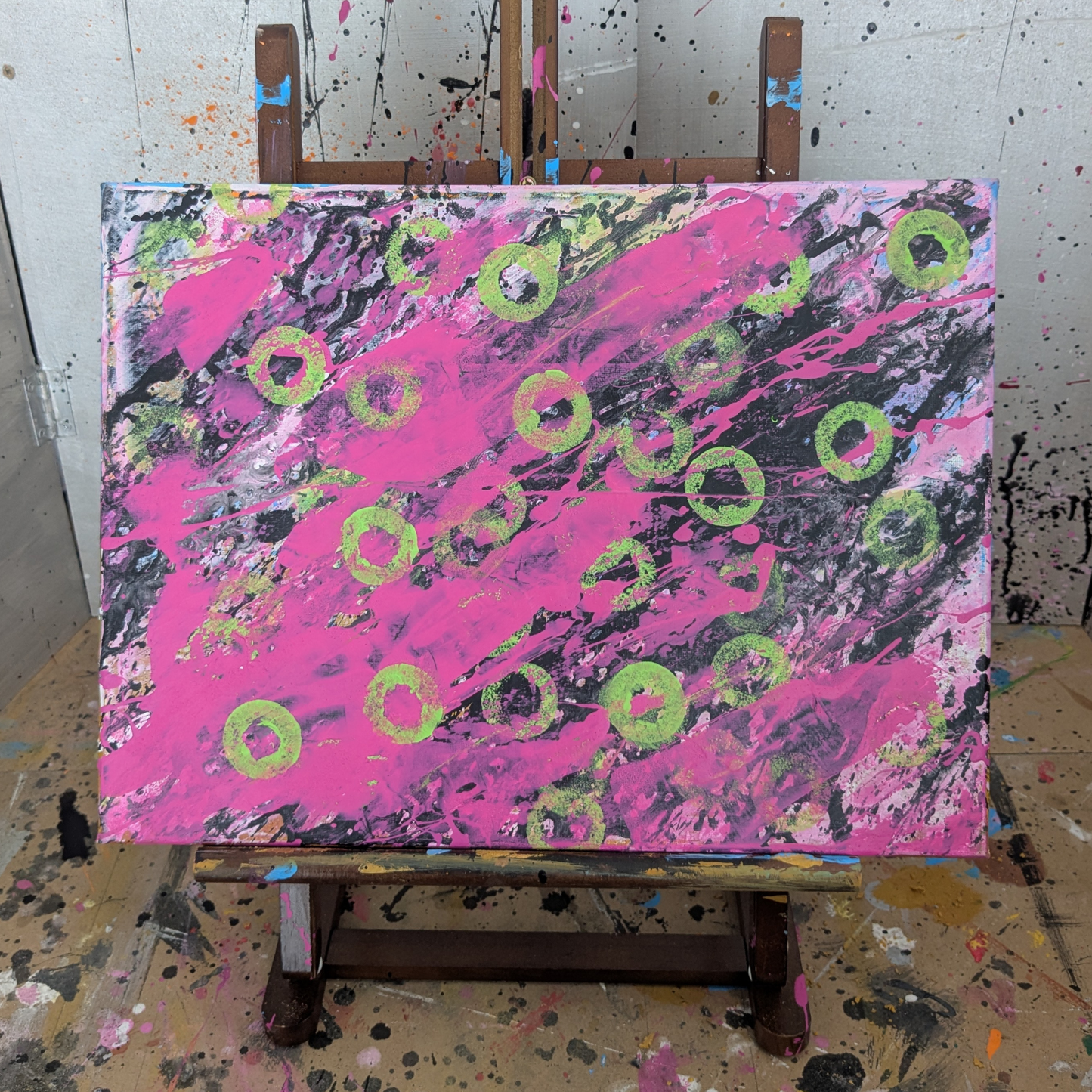 Les anneaux - peinture acrylique originale 40x30cm (2025)