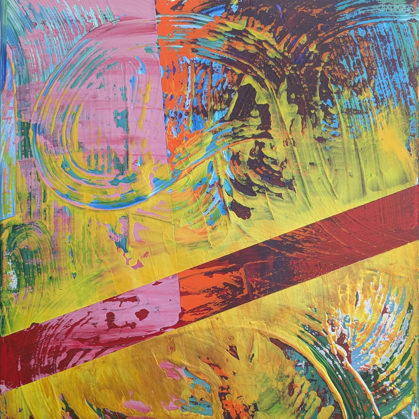 Mouvements des couleurs - peinture acrylique originale 40x50cm (2025)