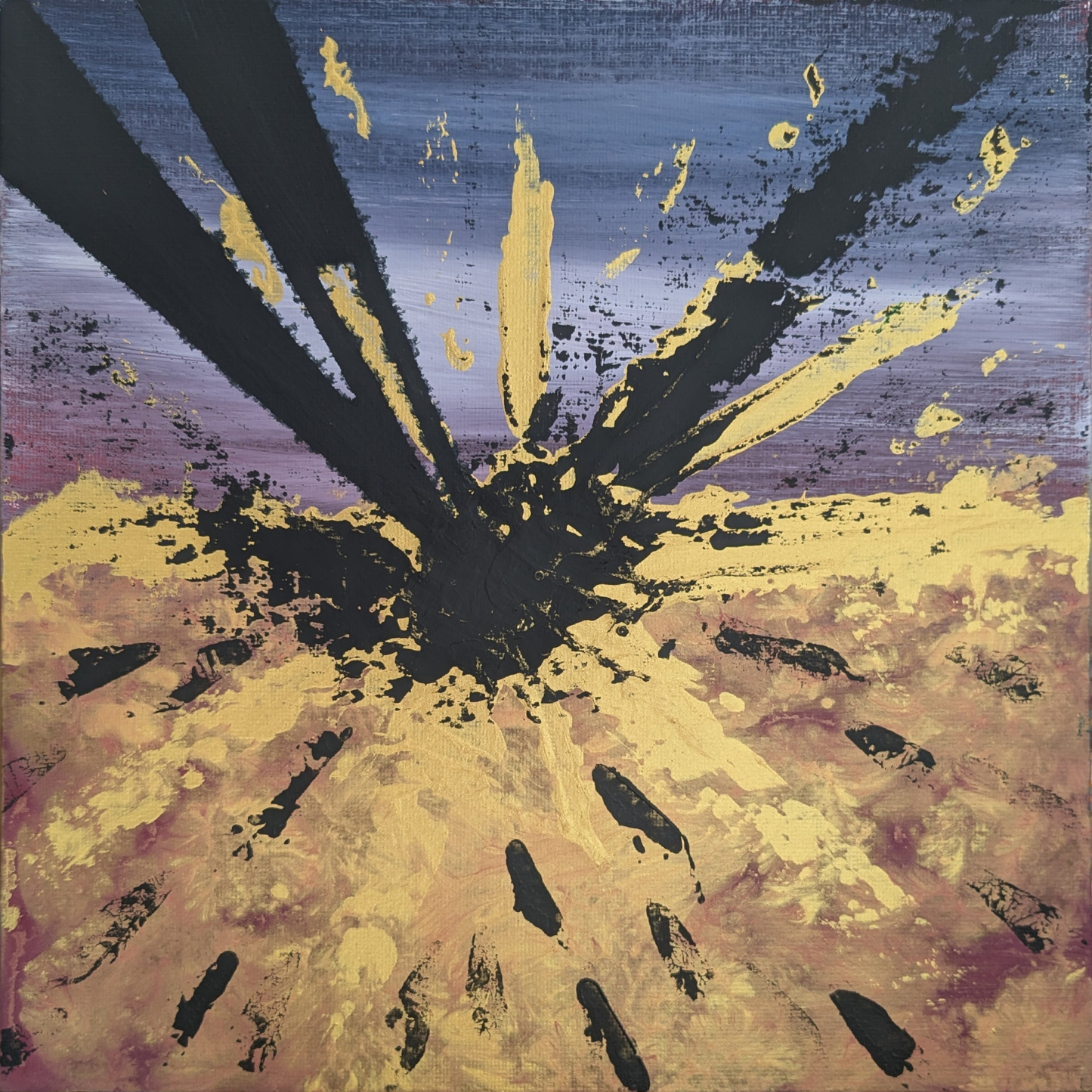 Rebond - peinture acrylique originale 25x25cm (2025)