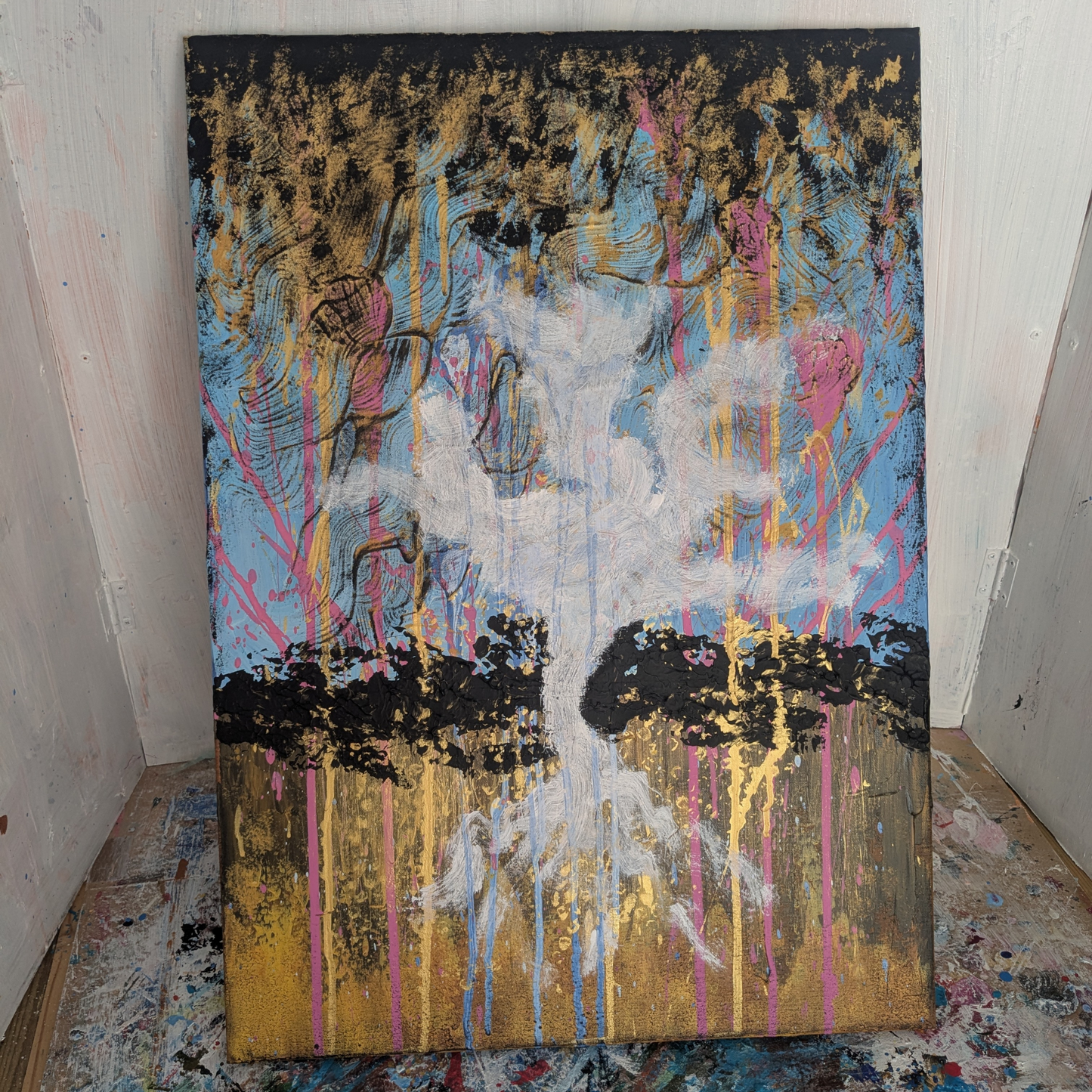 Le fantôme de l'arbre - peinture acrylique originale 50x70cm (2025)