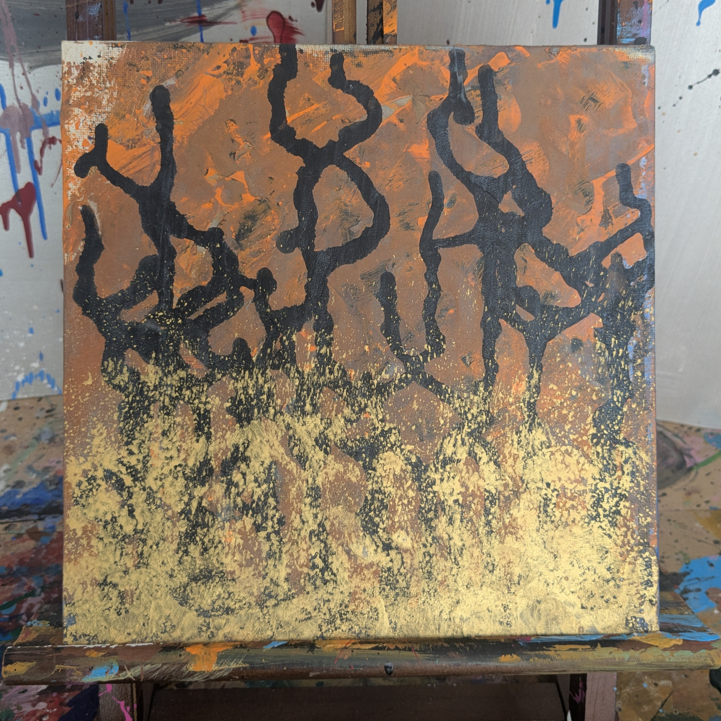 0402D - peinture acrylique originale 25x25cm (2025)