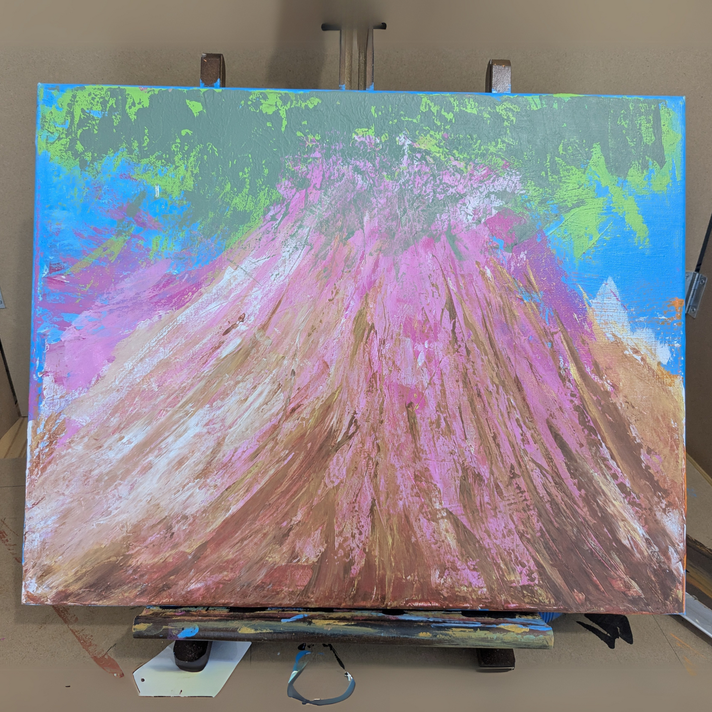 Le volcan magique - peinture acrylique originale 50x40cm (2025)