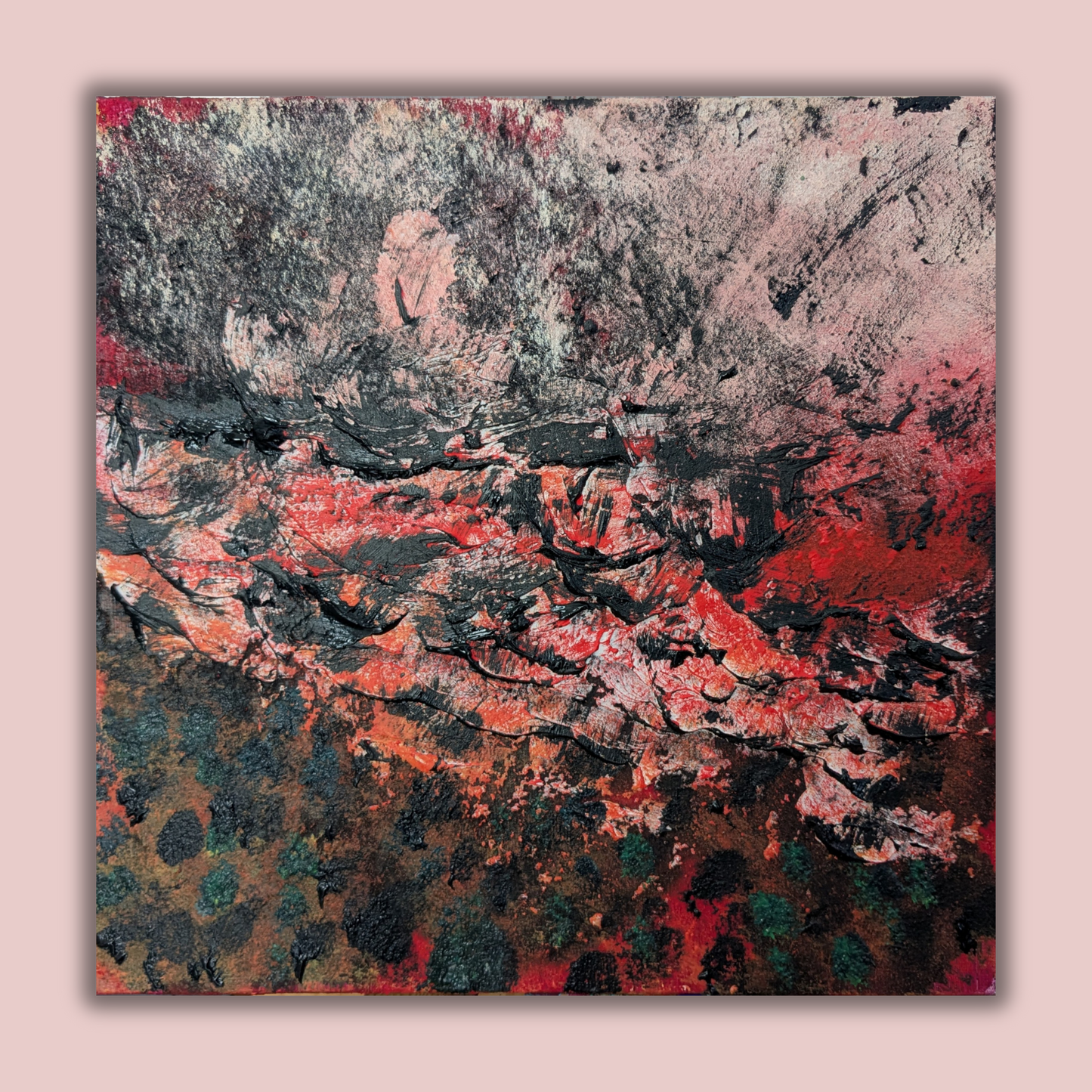 Tempête - peinture acrylique originale 25x25cm (2025)