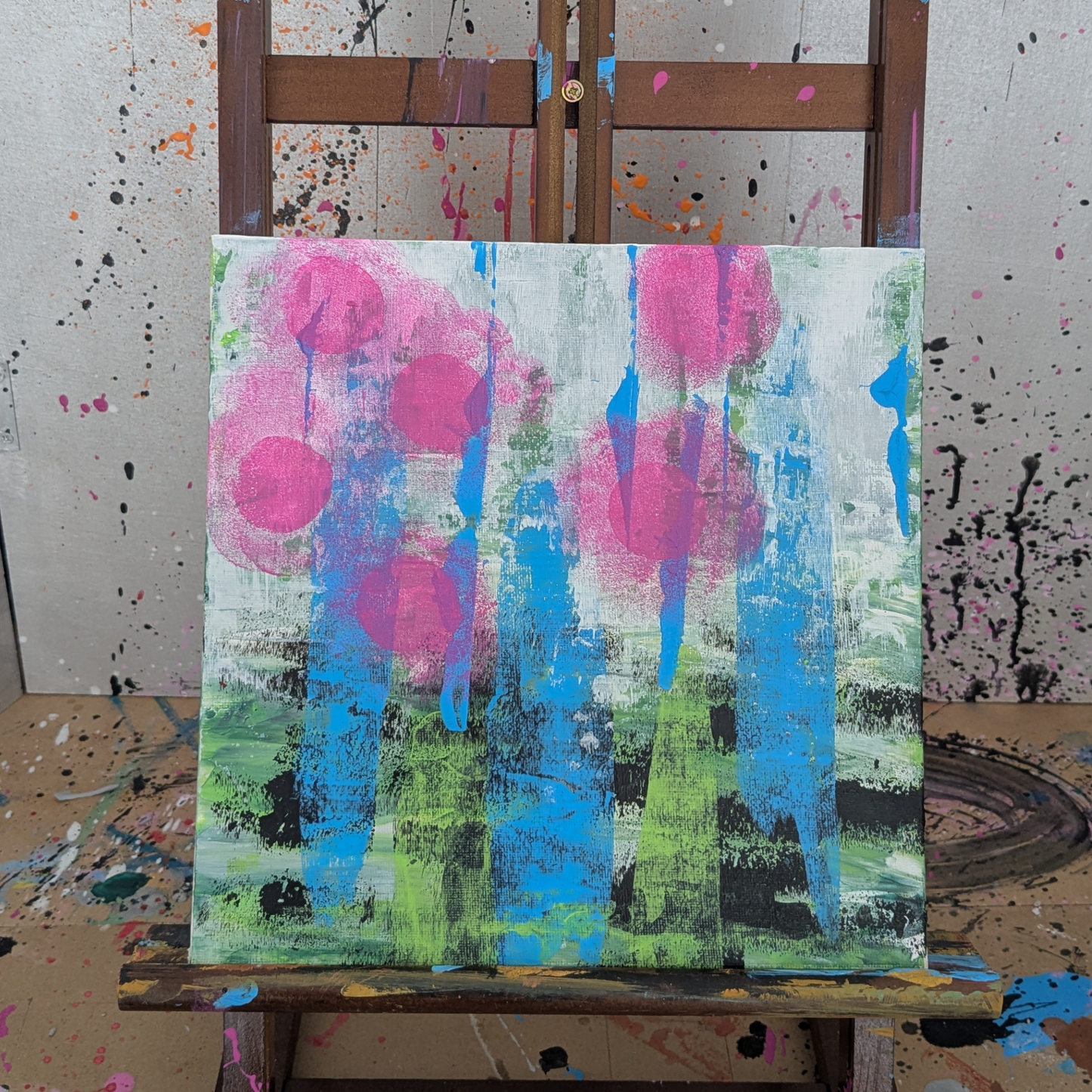 0317E - peinture acrylique originale 25x25cm (2025)