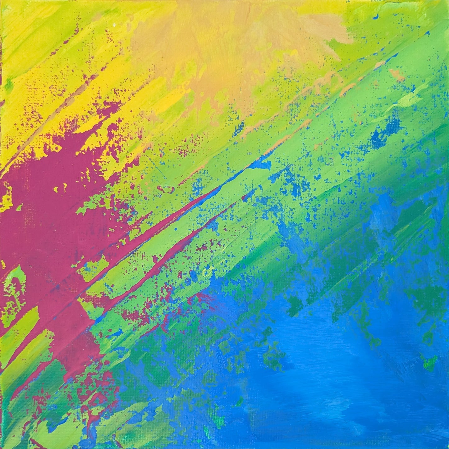 0209B - peinture acrylique originale 25x25cm (2025)