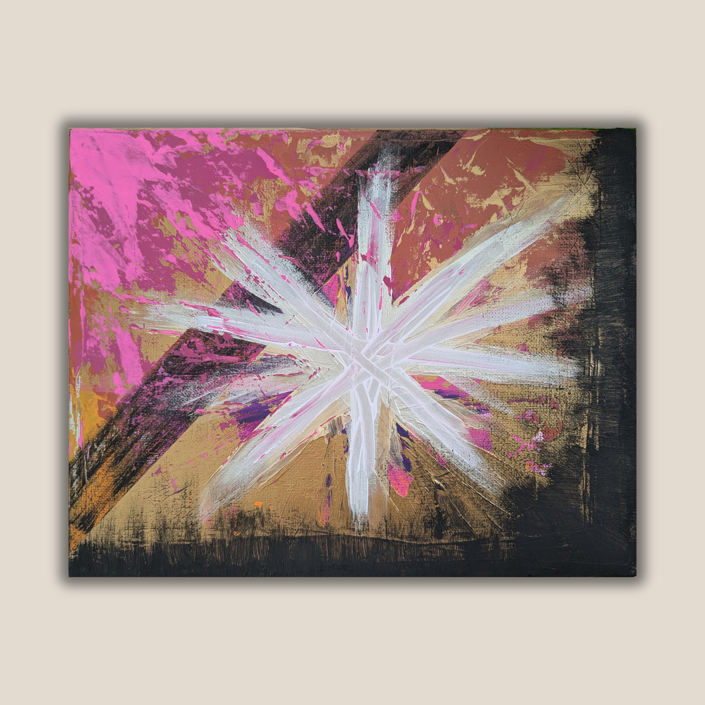 0209D - peinture acrylique originale 30x24cm (2025)